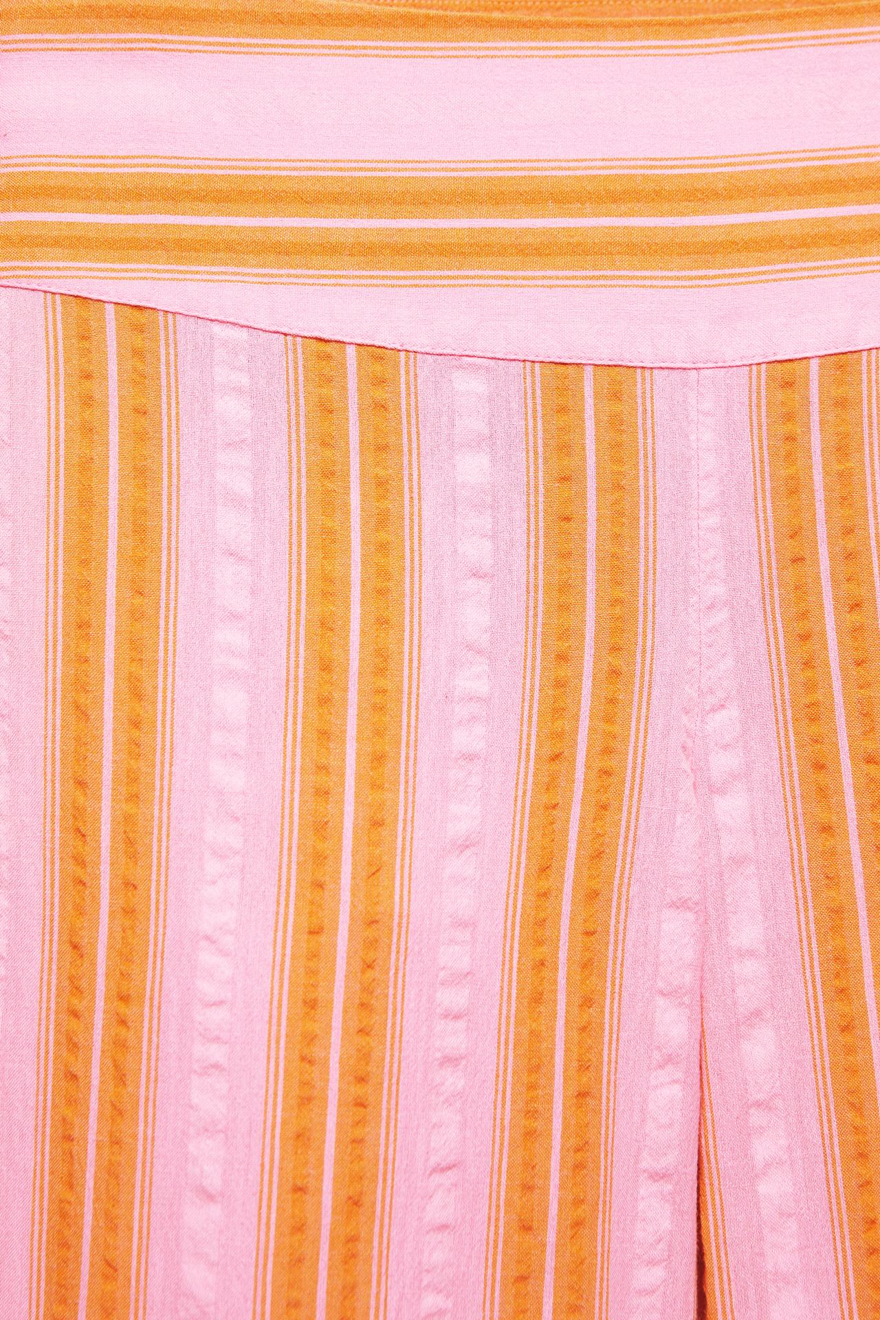 Wide-leg striped trousers — Pink