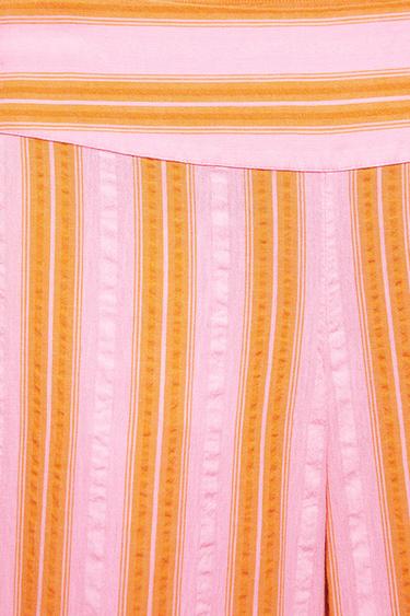 Wide-leg striped trousers — Pink 5