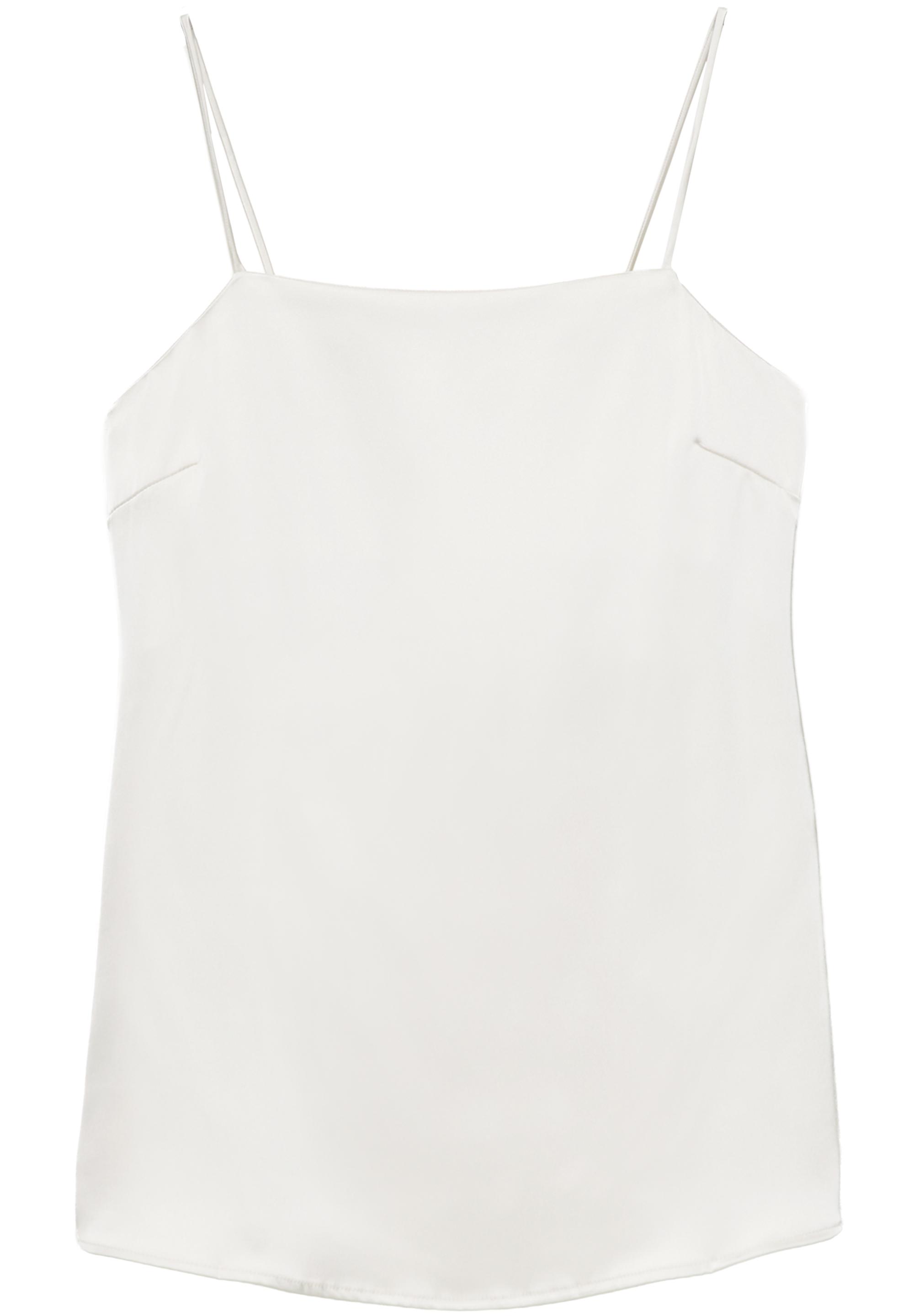 Satin cami top — Ecru