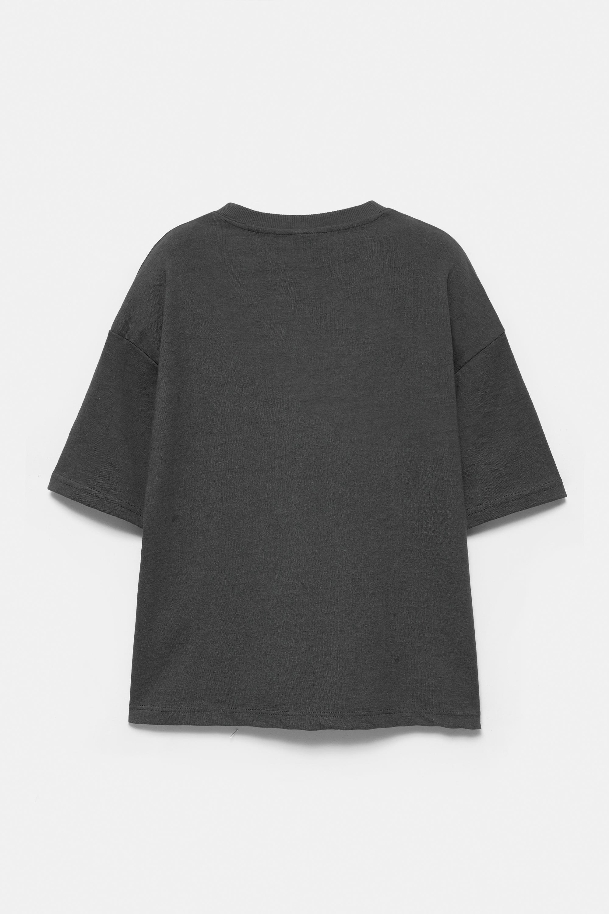 Textured relaxed fit T-shirt — Anthracite grey