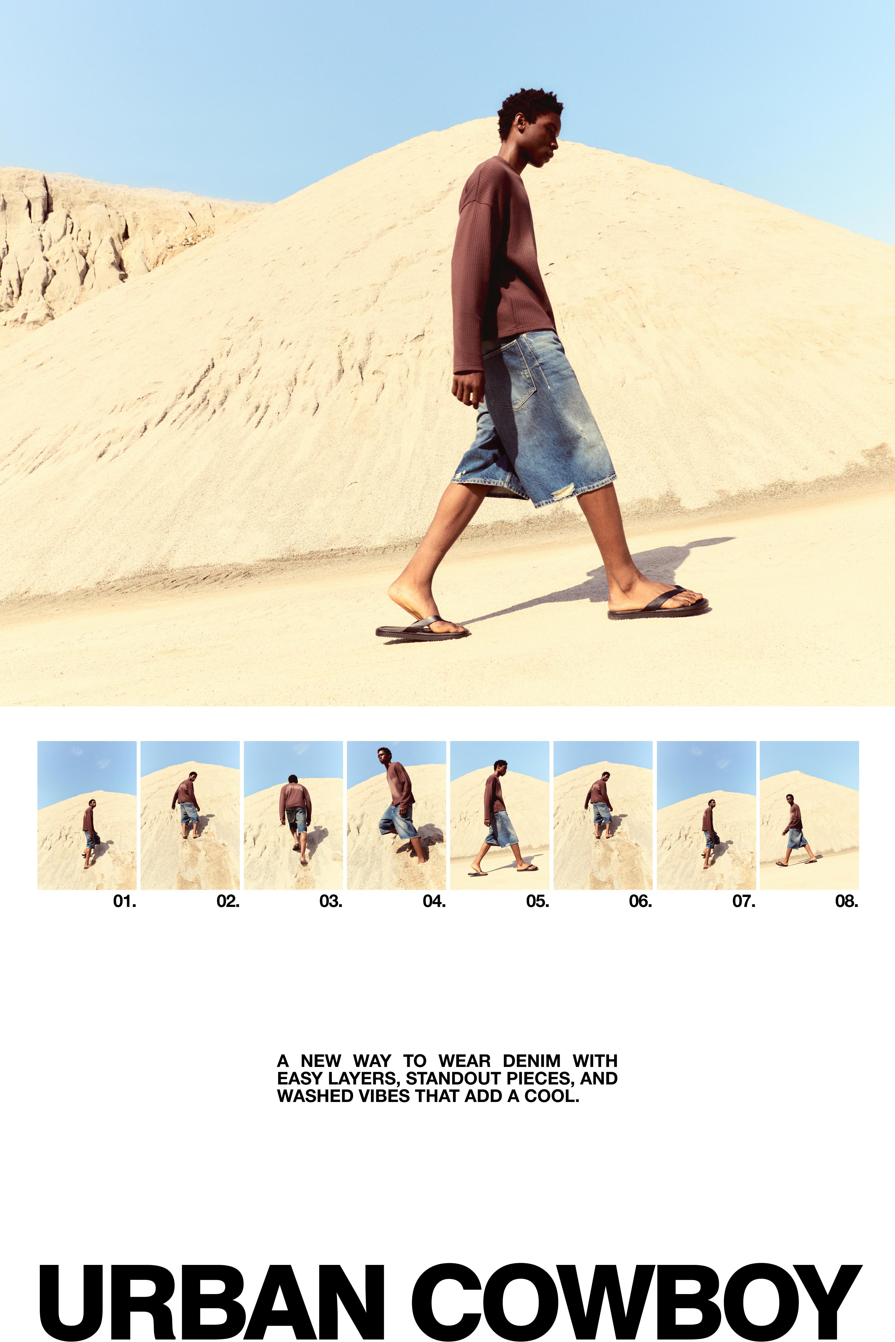 Ripped detail jorts — Blue