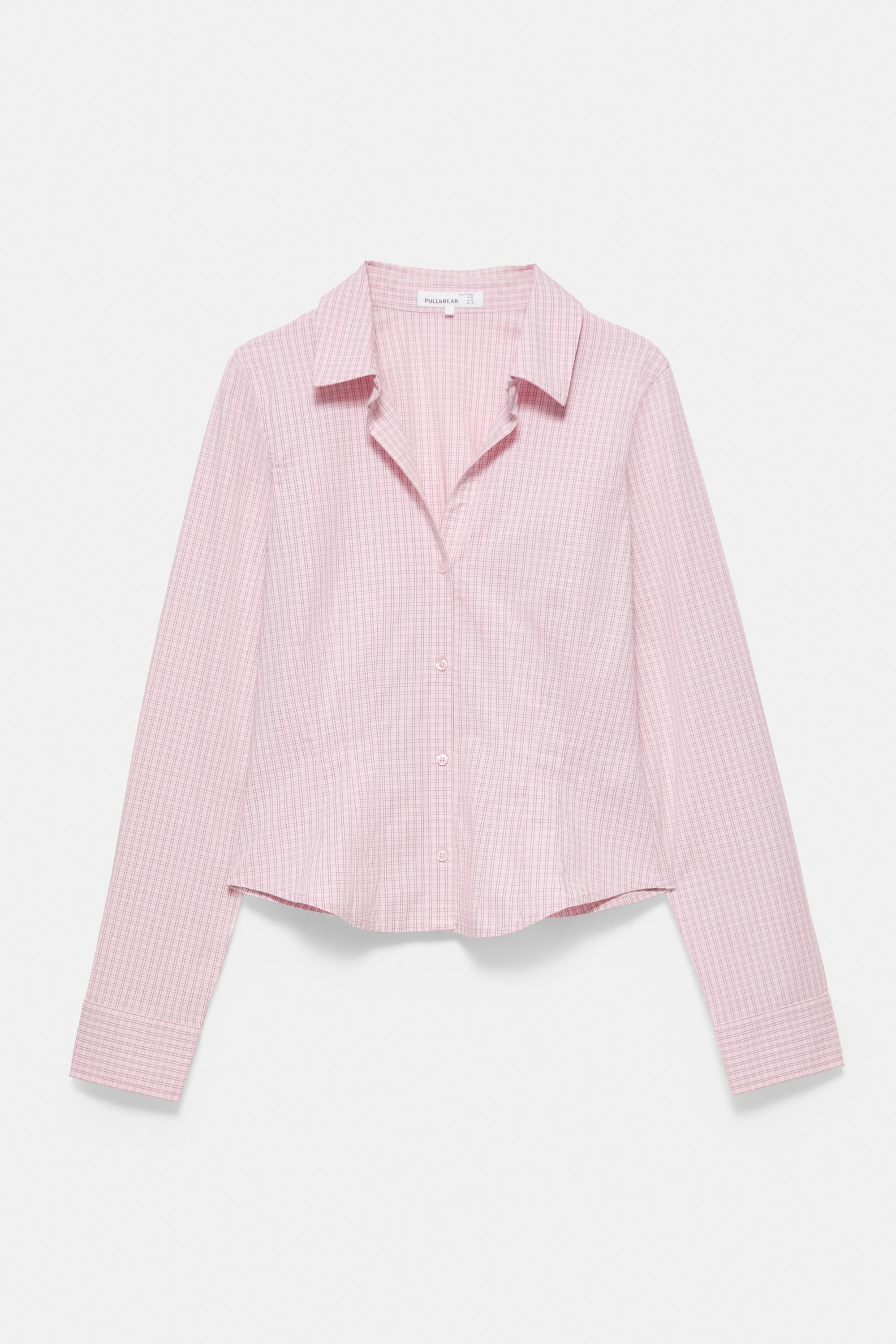 Fitted wide-cuff shirt — Pink