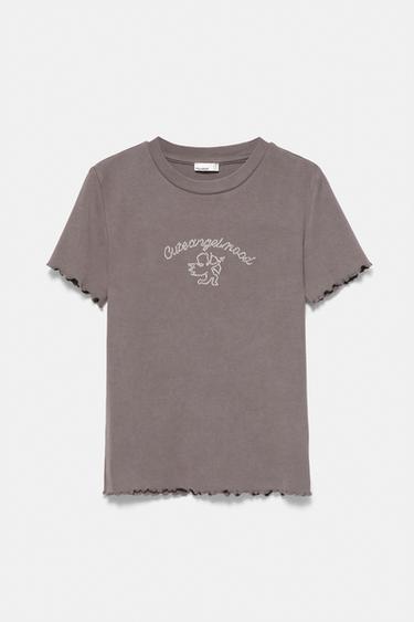 Angel rhinestone graphic T-shirt — Anthracite grey 6