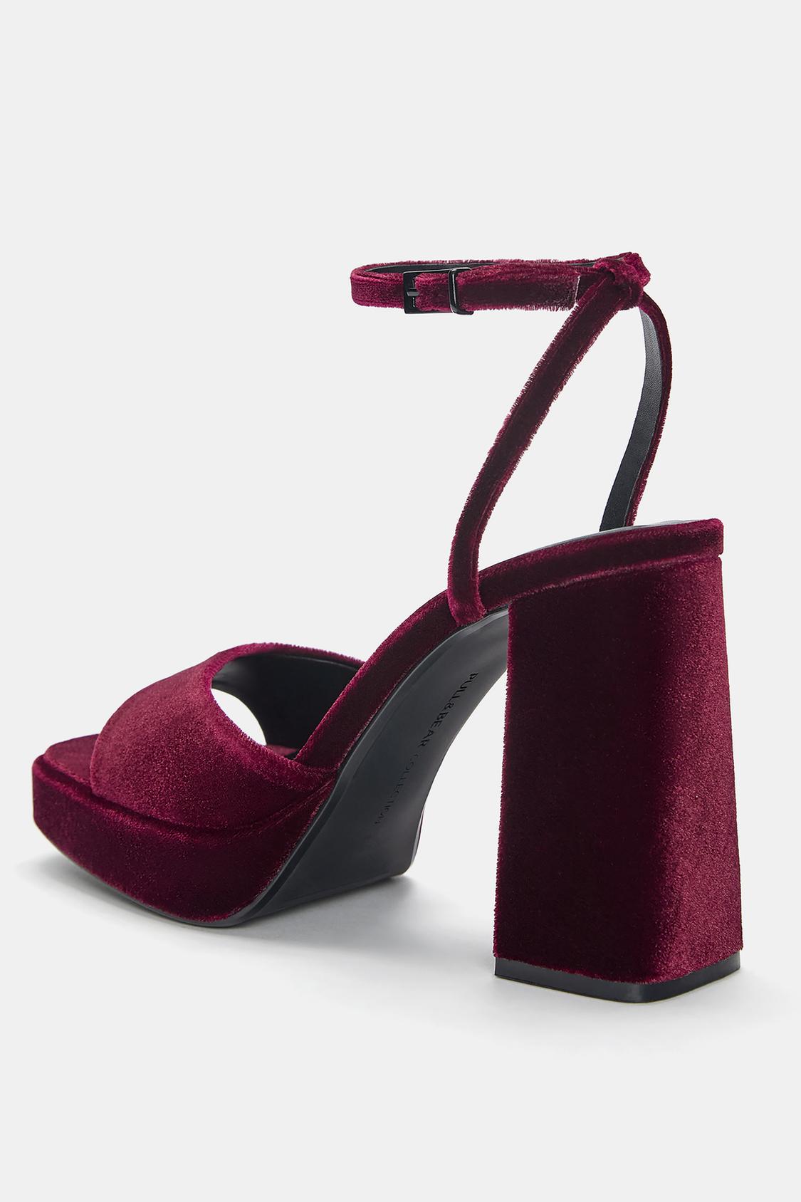 Tacón Plataforma Tacones Pull And Bear Tacones Sandalias Plateadas