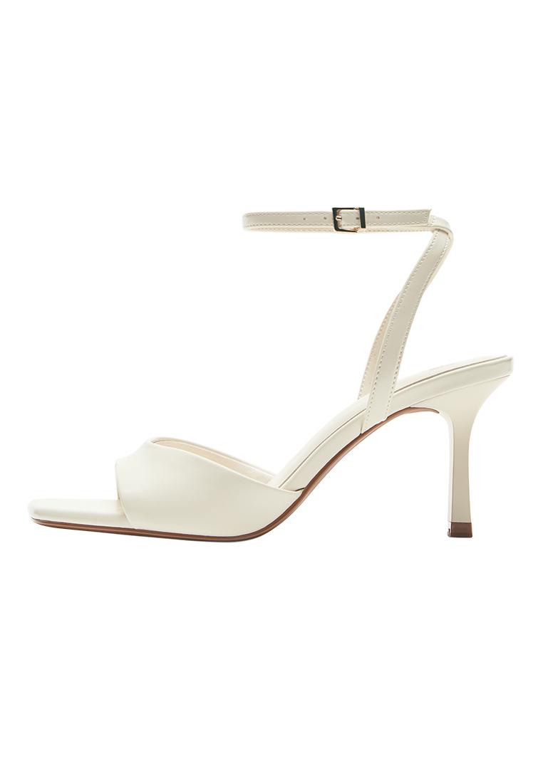 Heeled sandals — Ecru