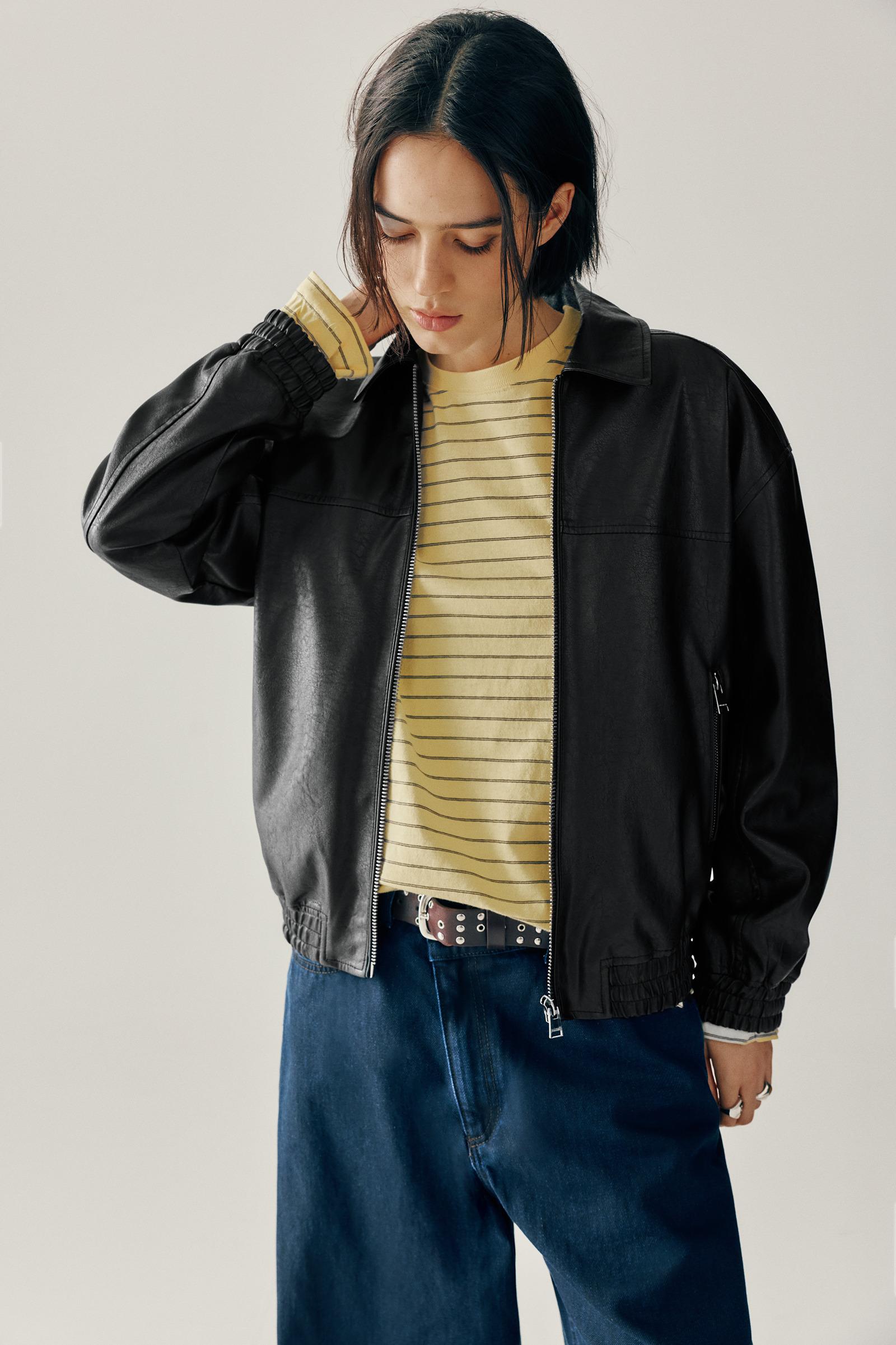 Suni Deri Baba Kesim Ceket - Görsel 37