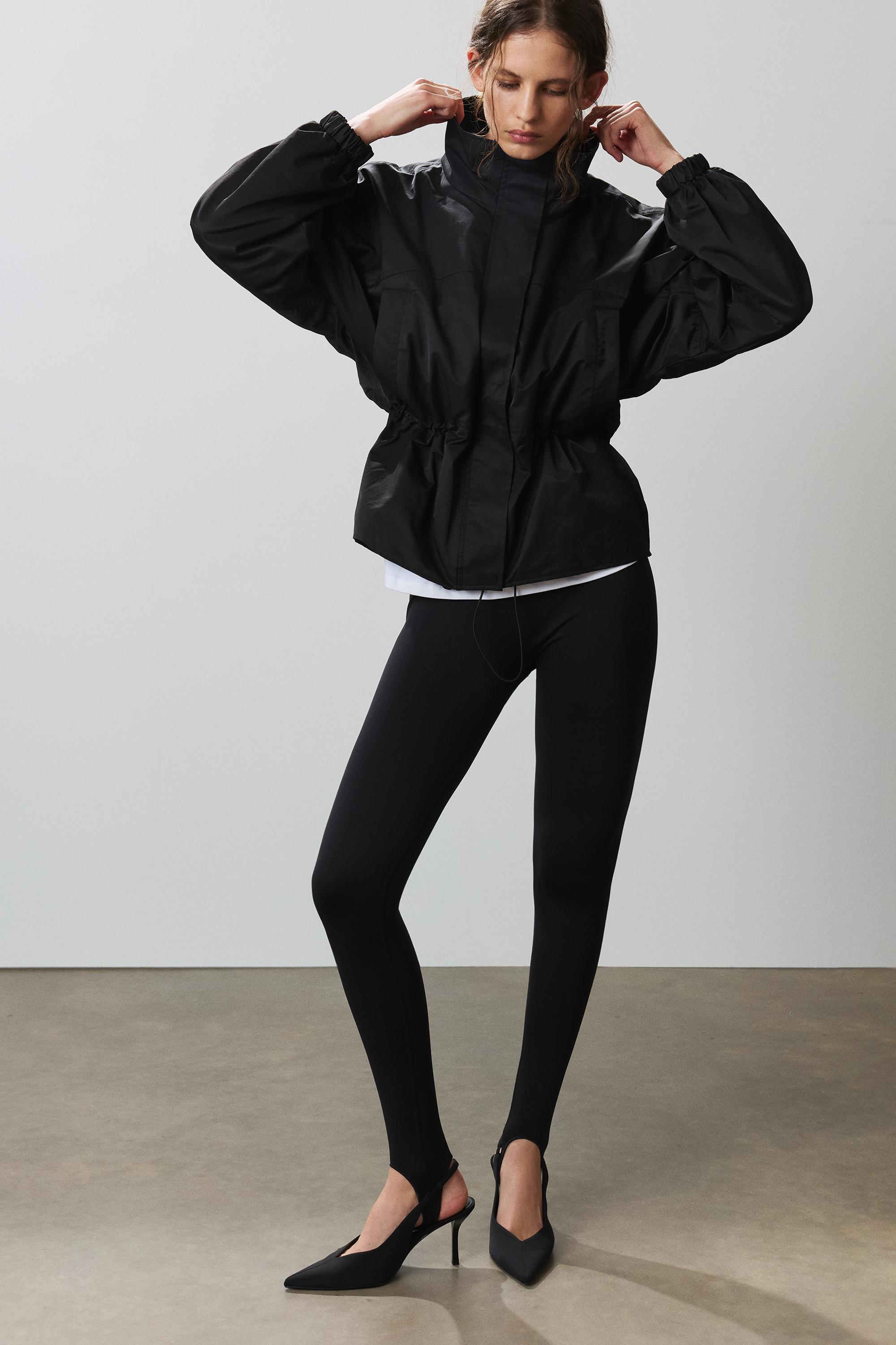 Gathered waist jacket — Black
