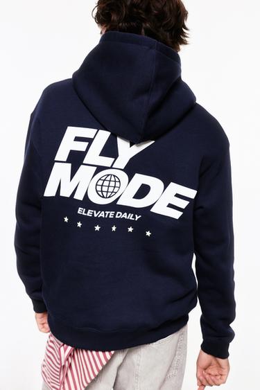 Graphic sweatshirt with a hood — Navy 2