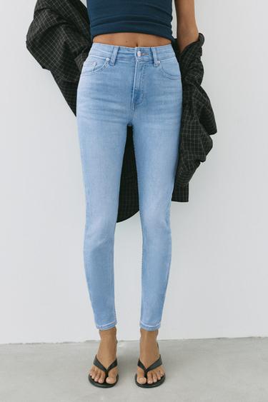 High-waist skinny jeans — Sky blue 4