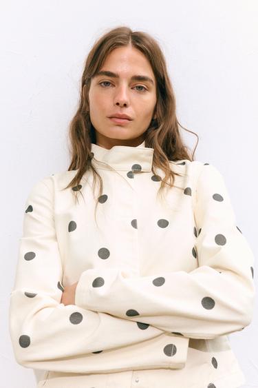 Fitted polka dot jacket — Ecru 4