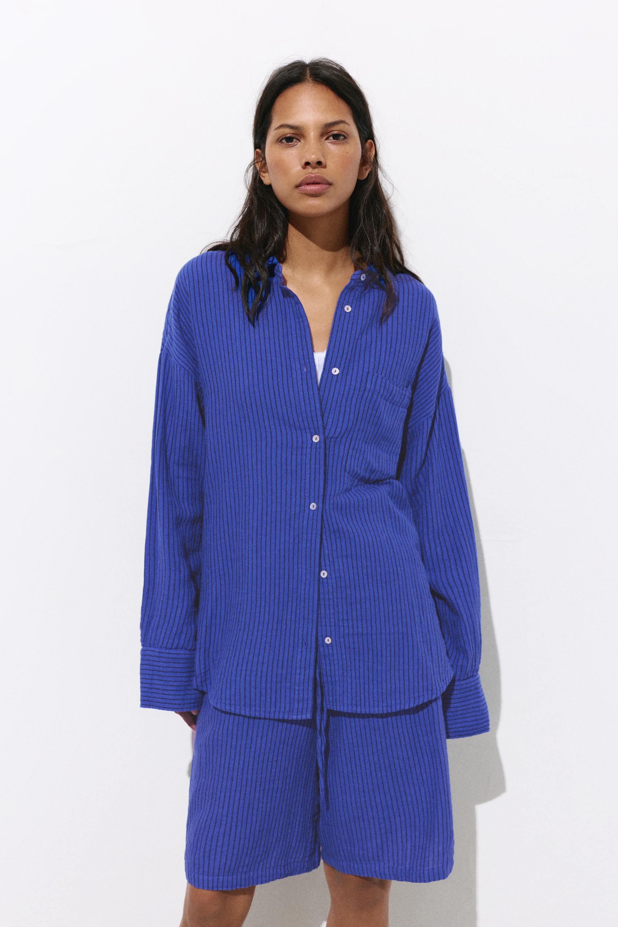 Striped rustic blue shirt — Indigo