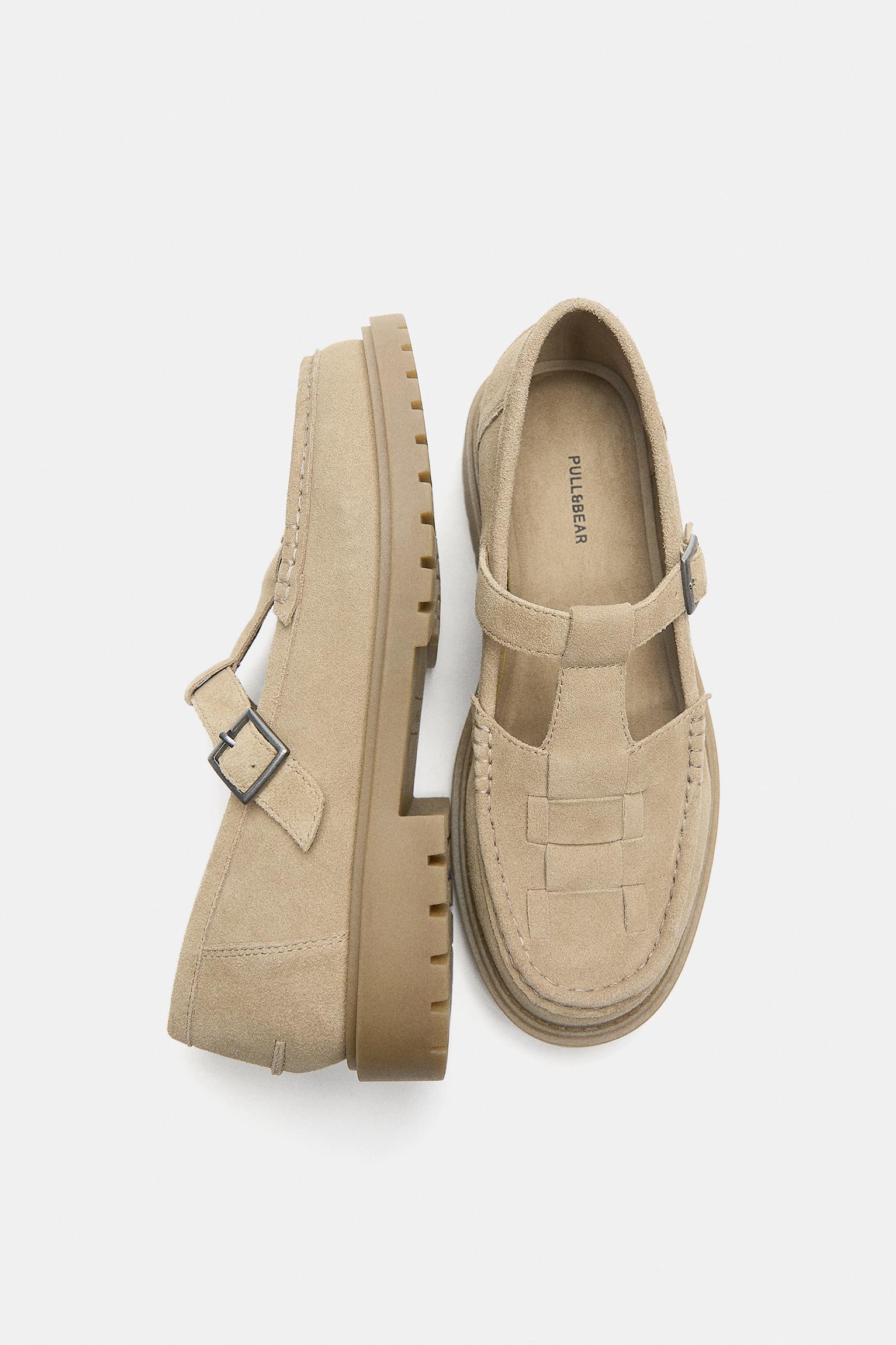 Deri detaylı tokalı ayakkabı - Görsel 11