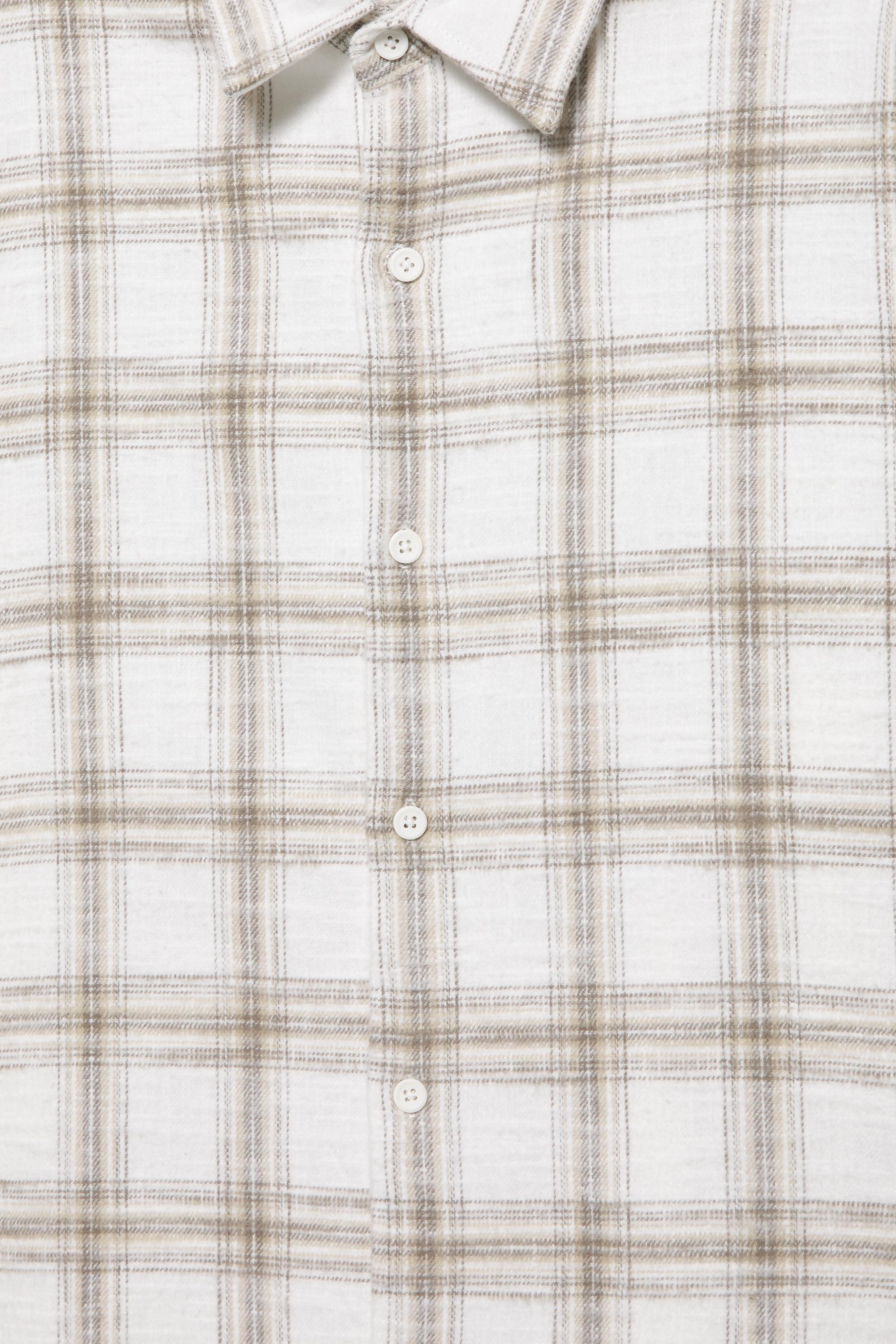 Kareli uzun kollu gömlek - Görsel 5