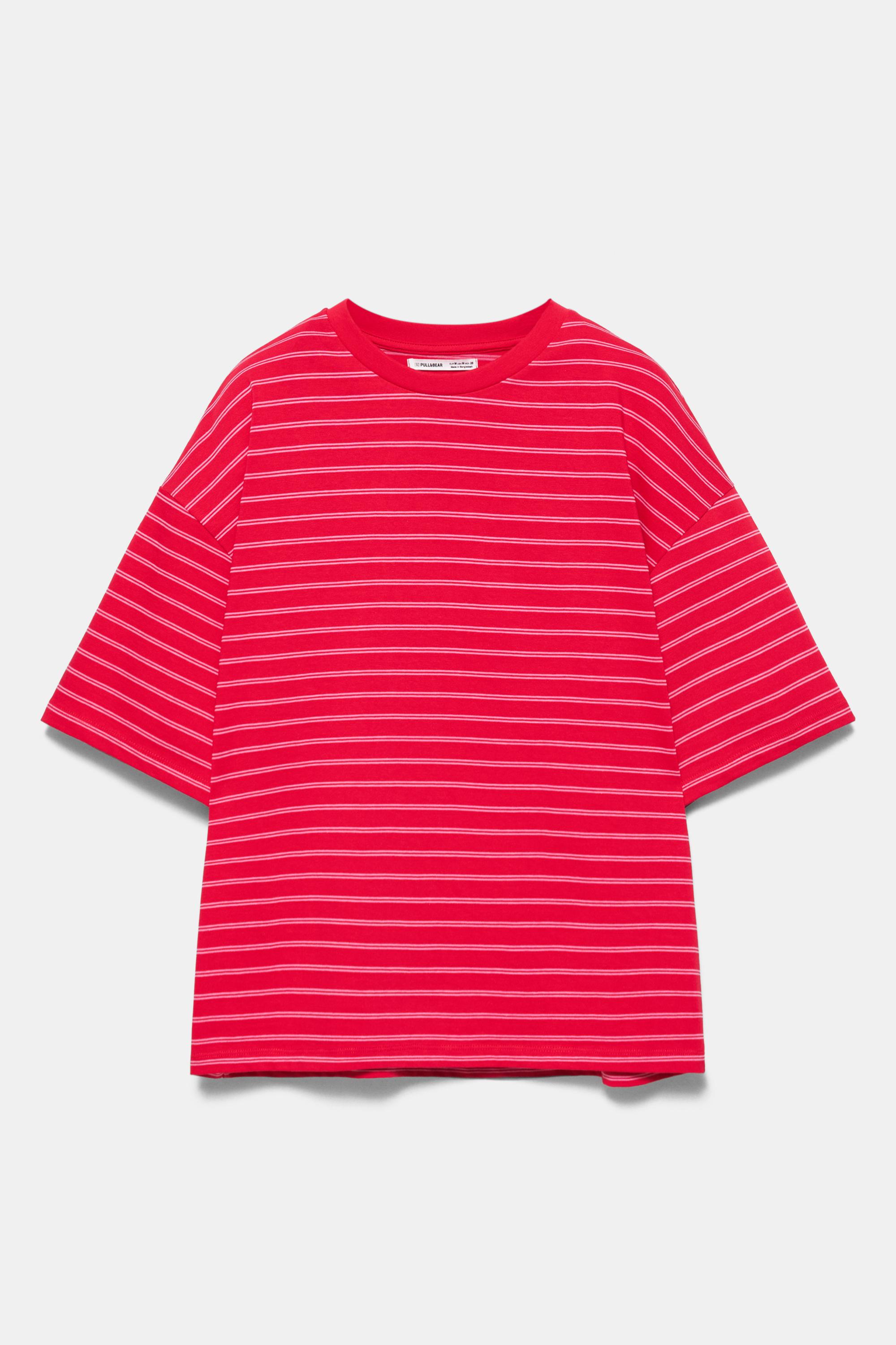 Oversize short sleeve T-shirt — Striped
