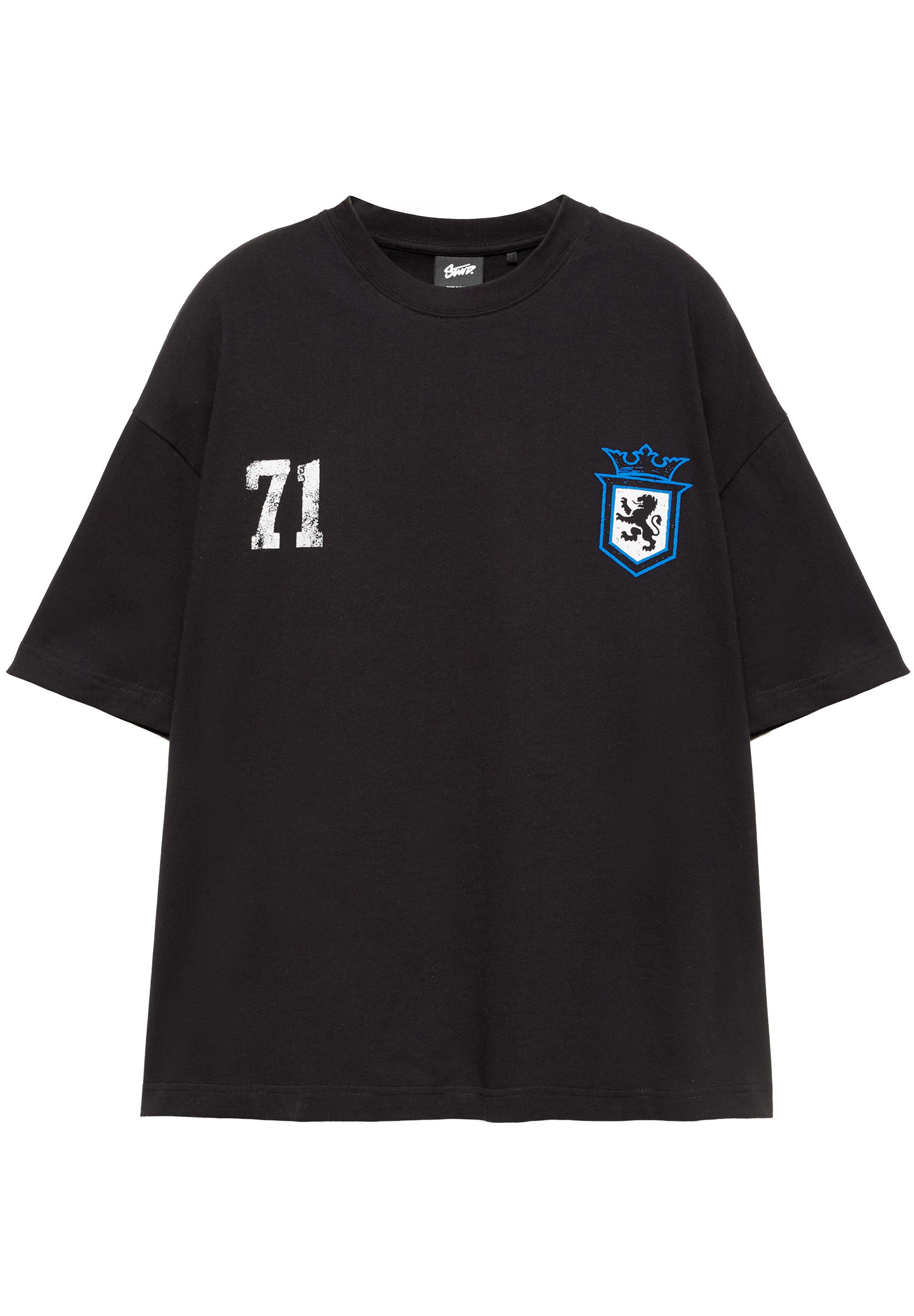 STWD boxy-fit lion graphic T-shirt — Black