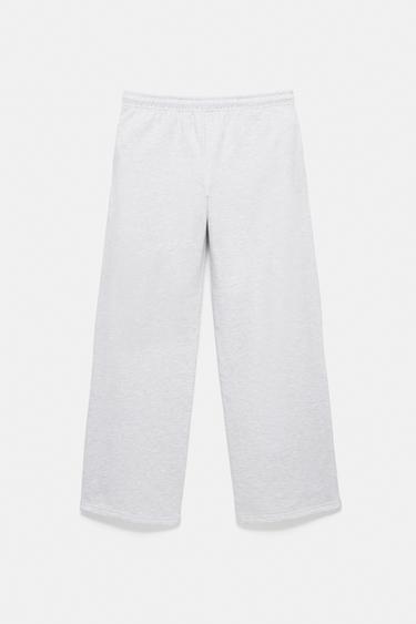 Wide-leg jogger trousers — Grey marl 7