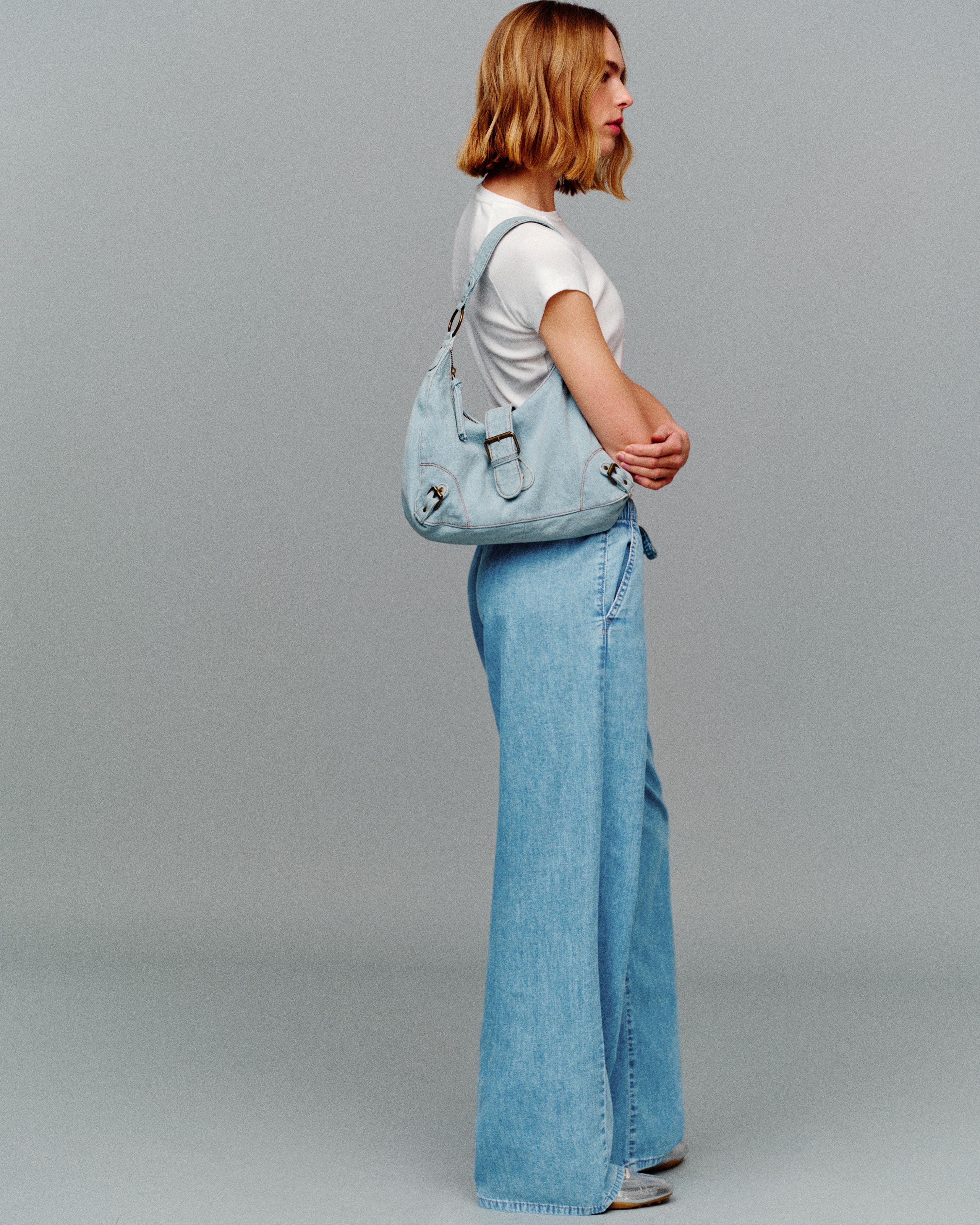 Kot tokalı omuz çantası - Görsel 15