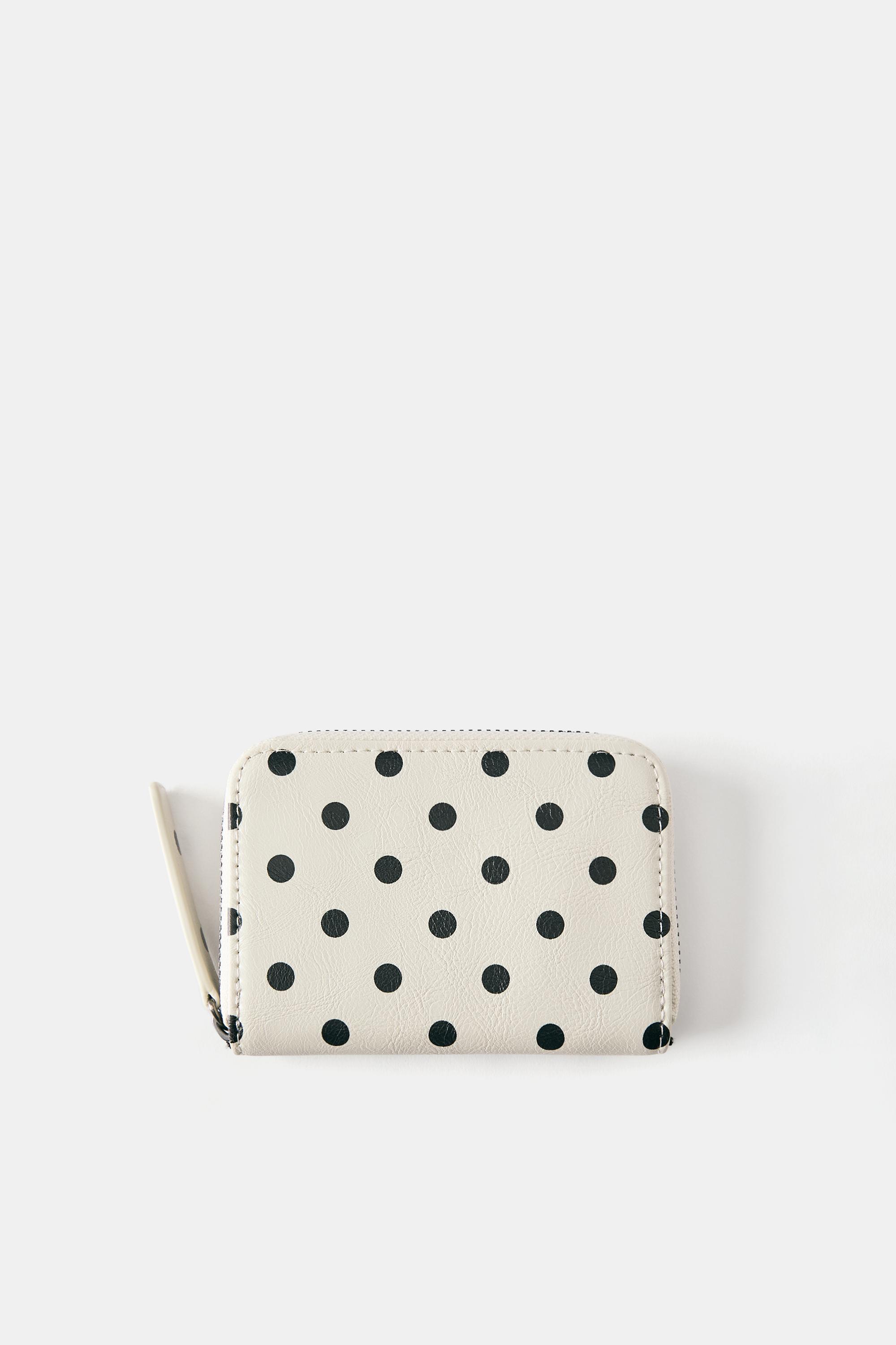 Polka dot purse — White