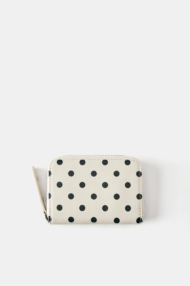 Polka dot purse — White