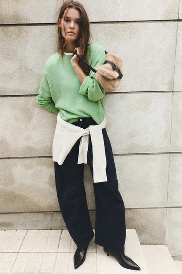 Jumper relaxed fit round neck — Mint 5