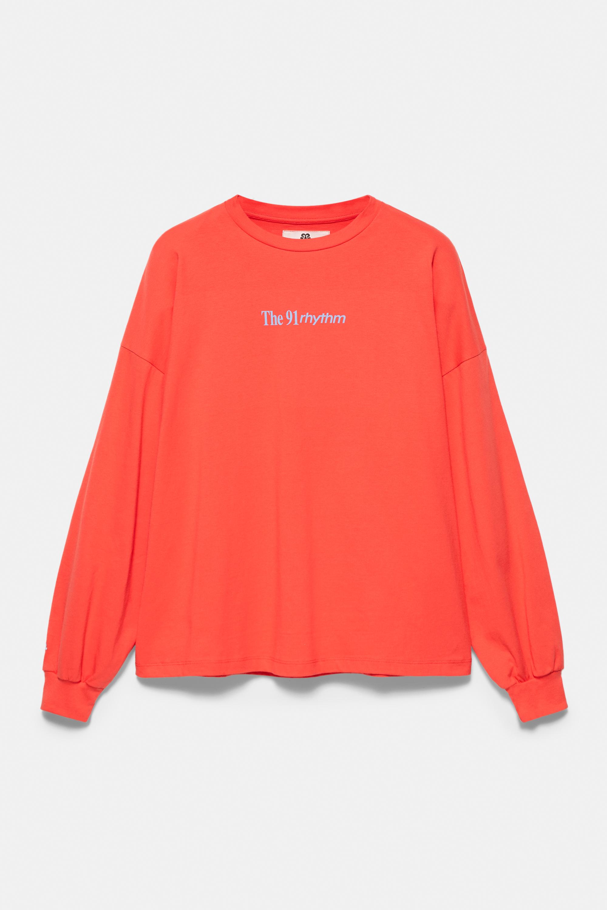 Oversize graphic T-shirt — Bright red
