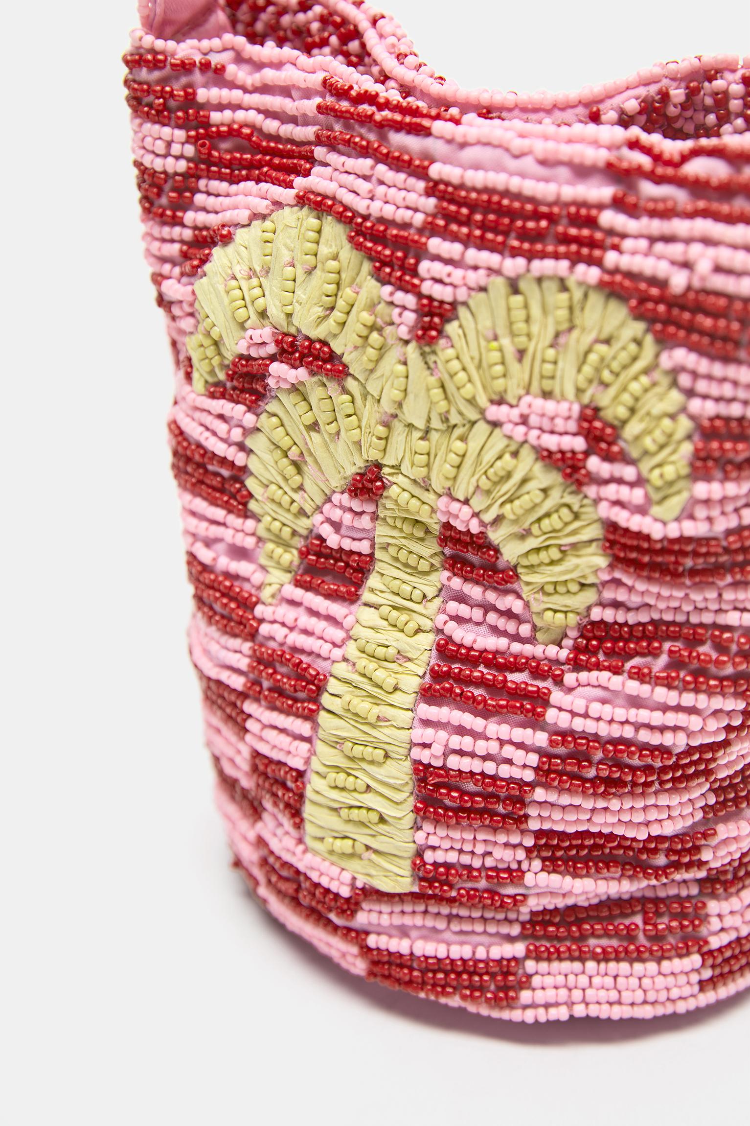 Boncuk detaylı kol çantası - Görsel 10