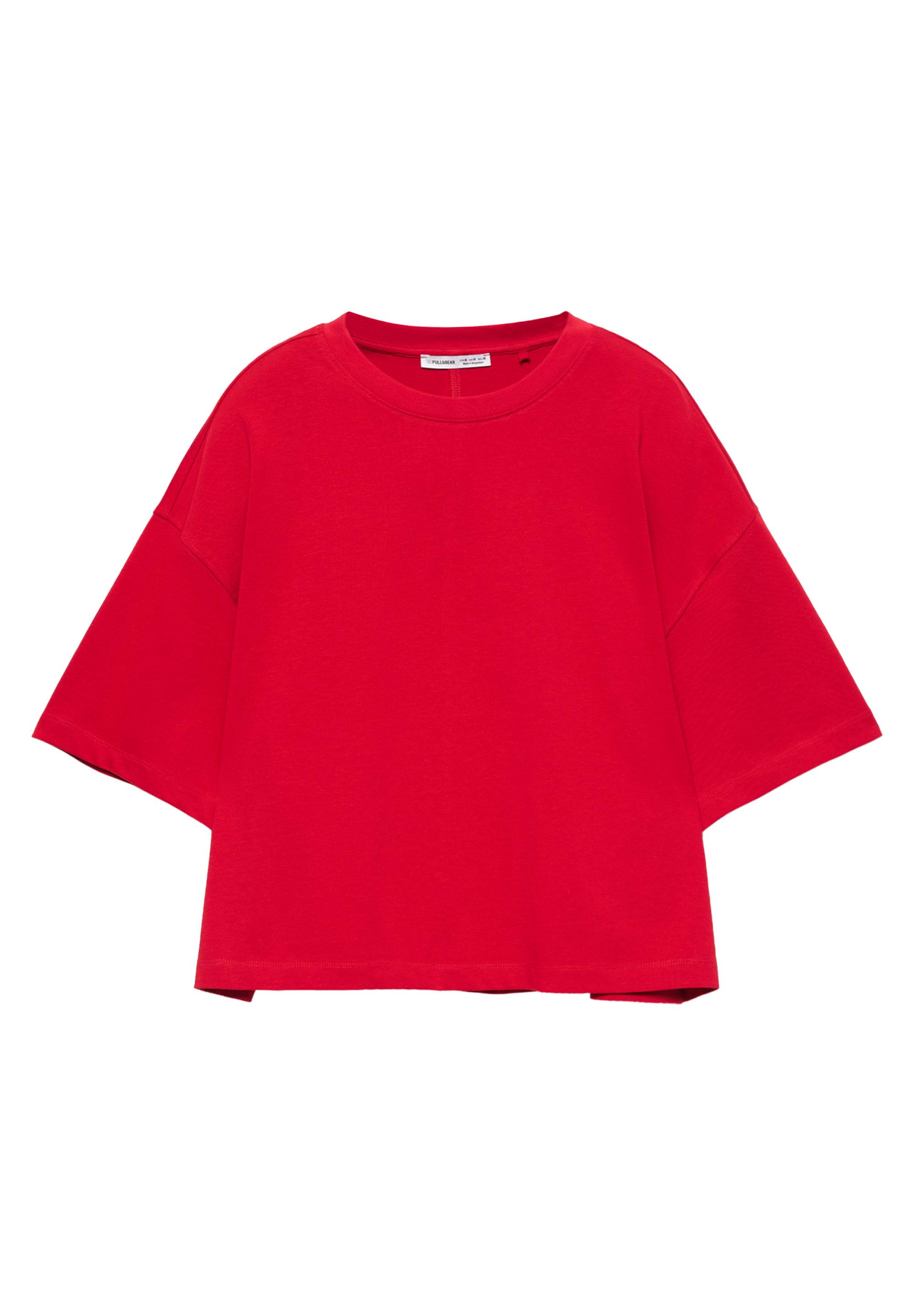 Boxy fit short sleeve T-shirt — Red