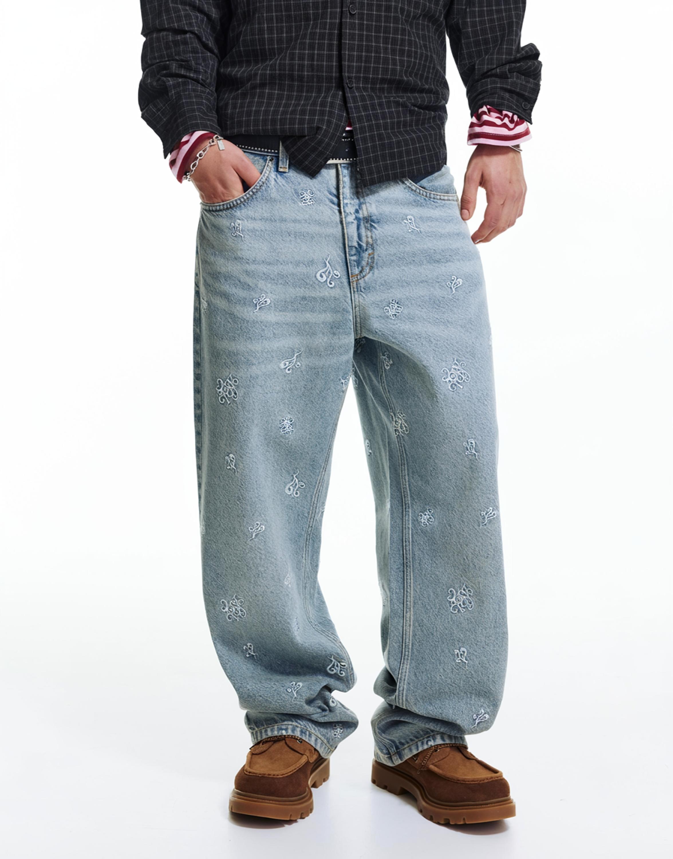 STWD Nakışlı Baggy Jean - Görsel 19