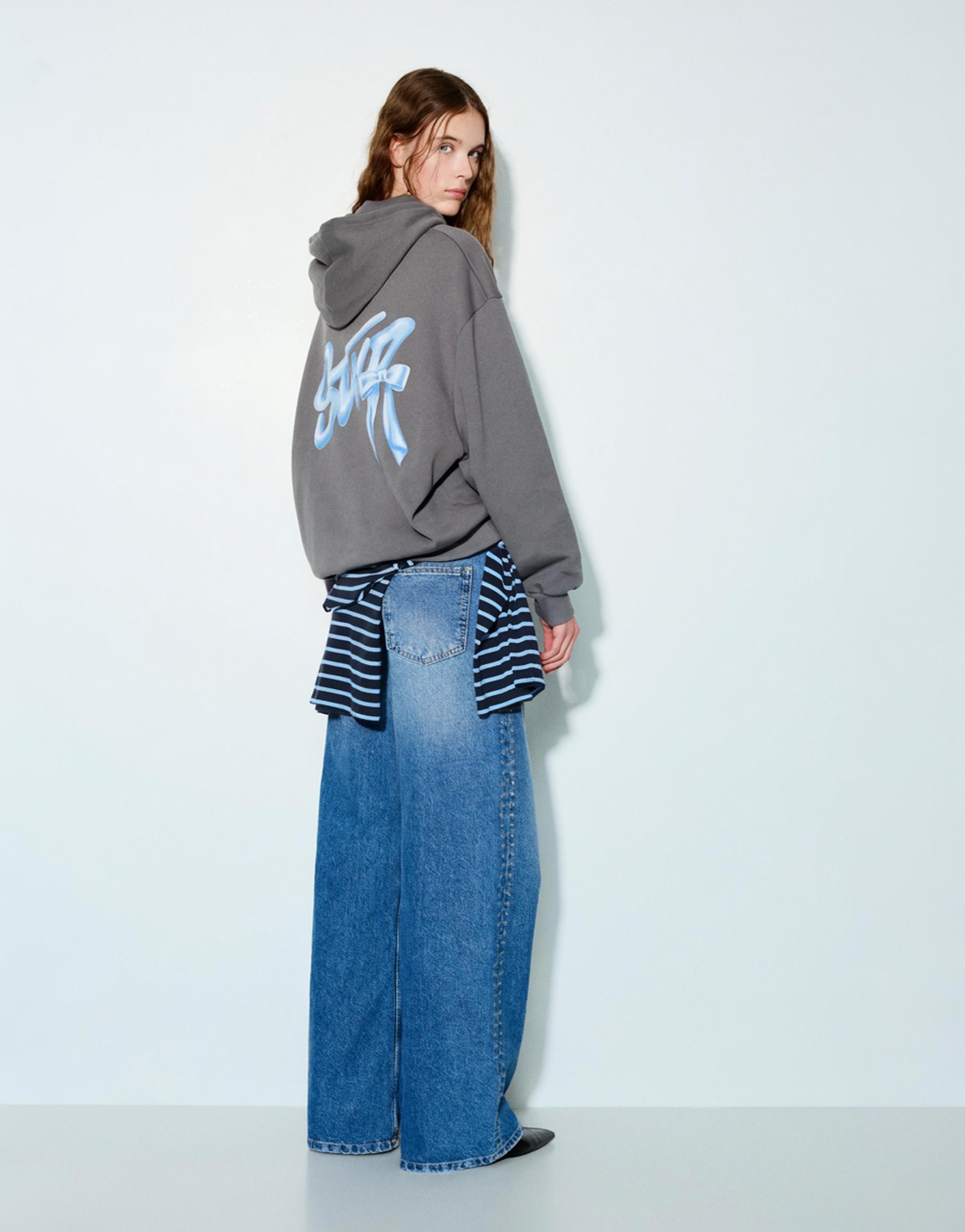 STWD fiyonk kapüşonlu sweatshirt - Görsel 23