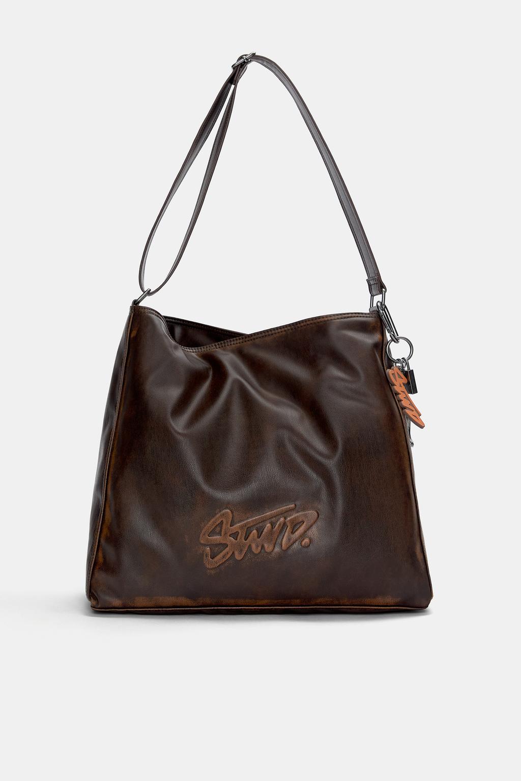 Worn-effect STWD mini shopper bag PULL&BEAR