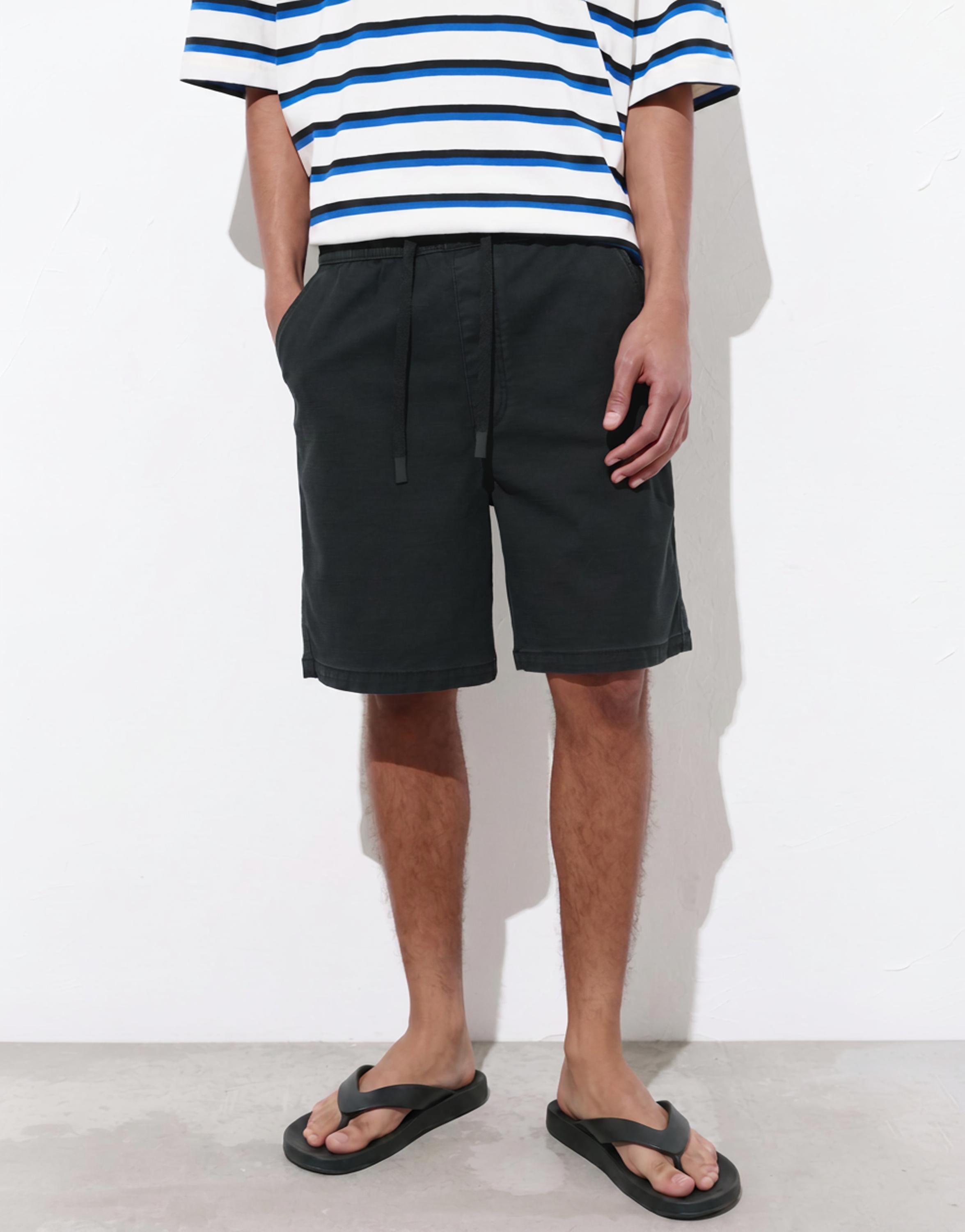 Bermuda sweat shorts — Black