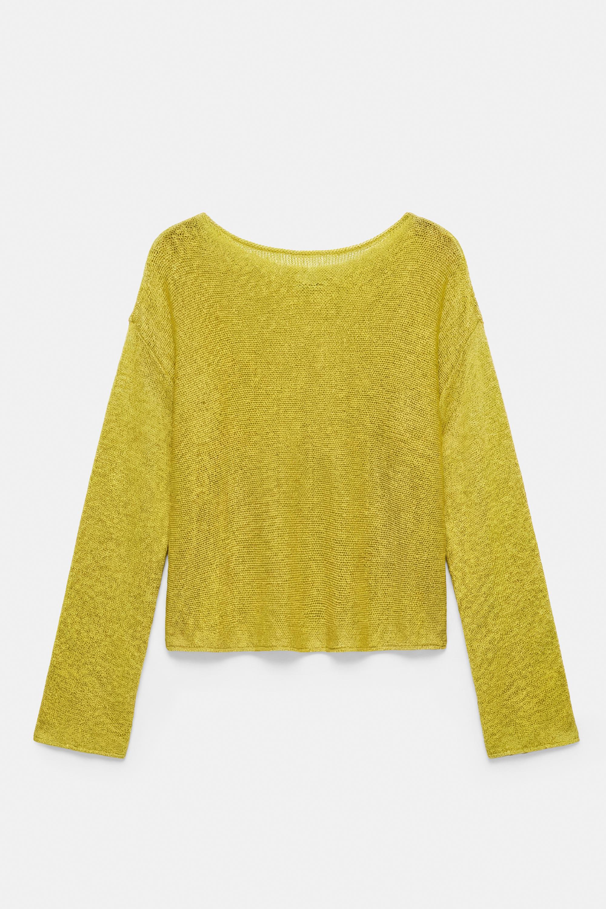 Fine knit jumper — Apple green (alternate view)