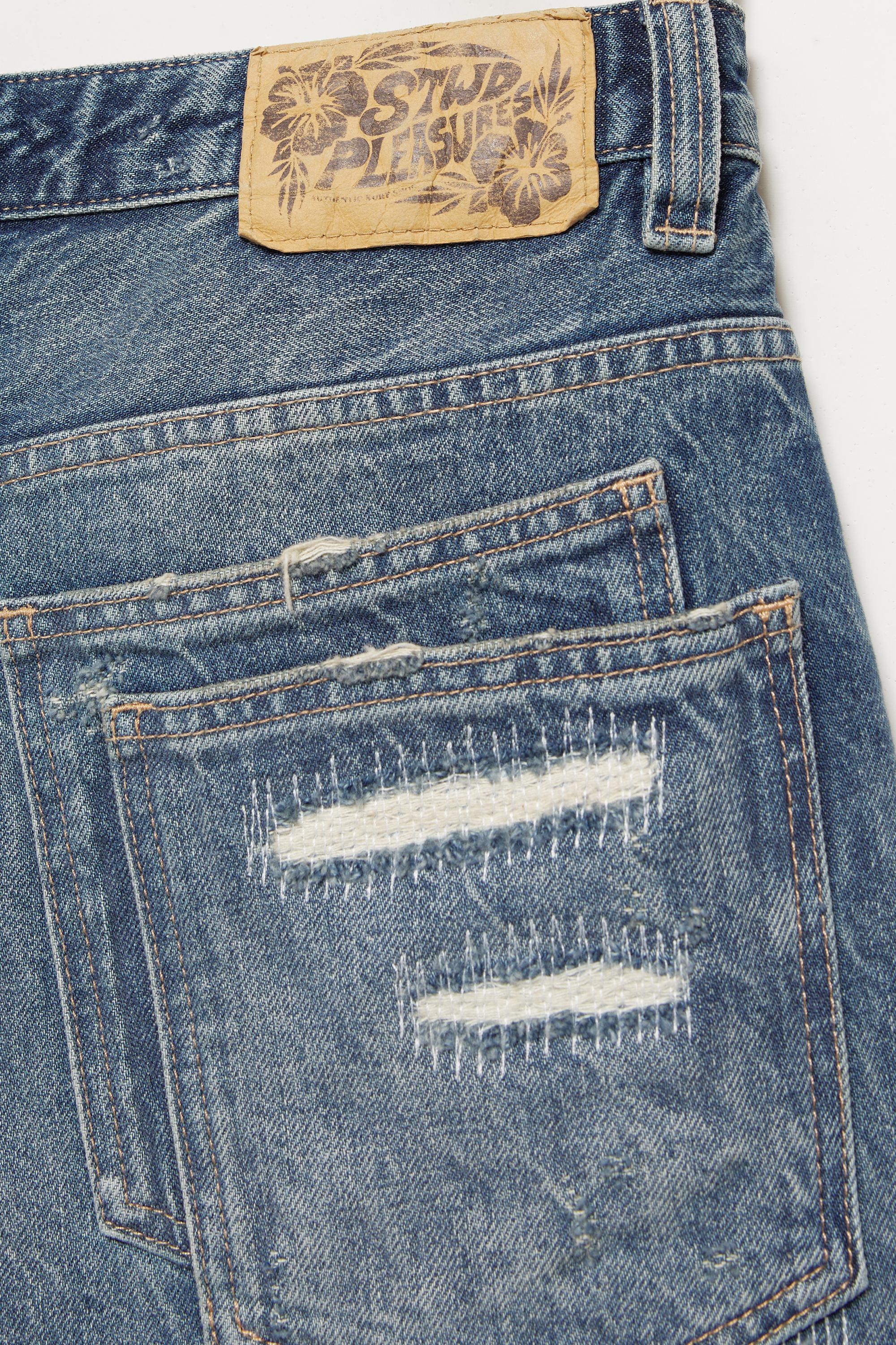 Pleasures x STWD jeans — Medium blue