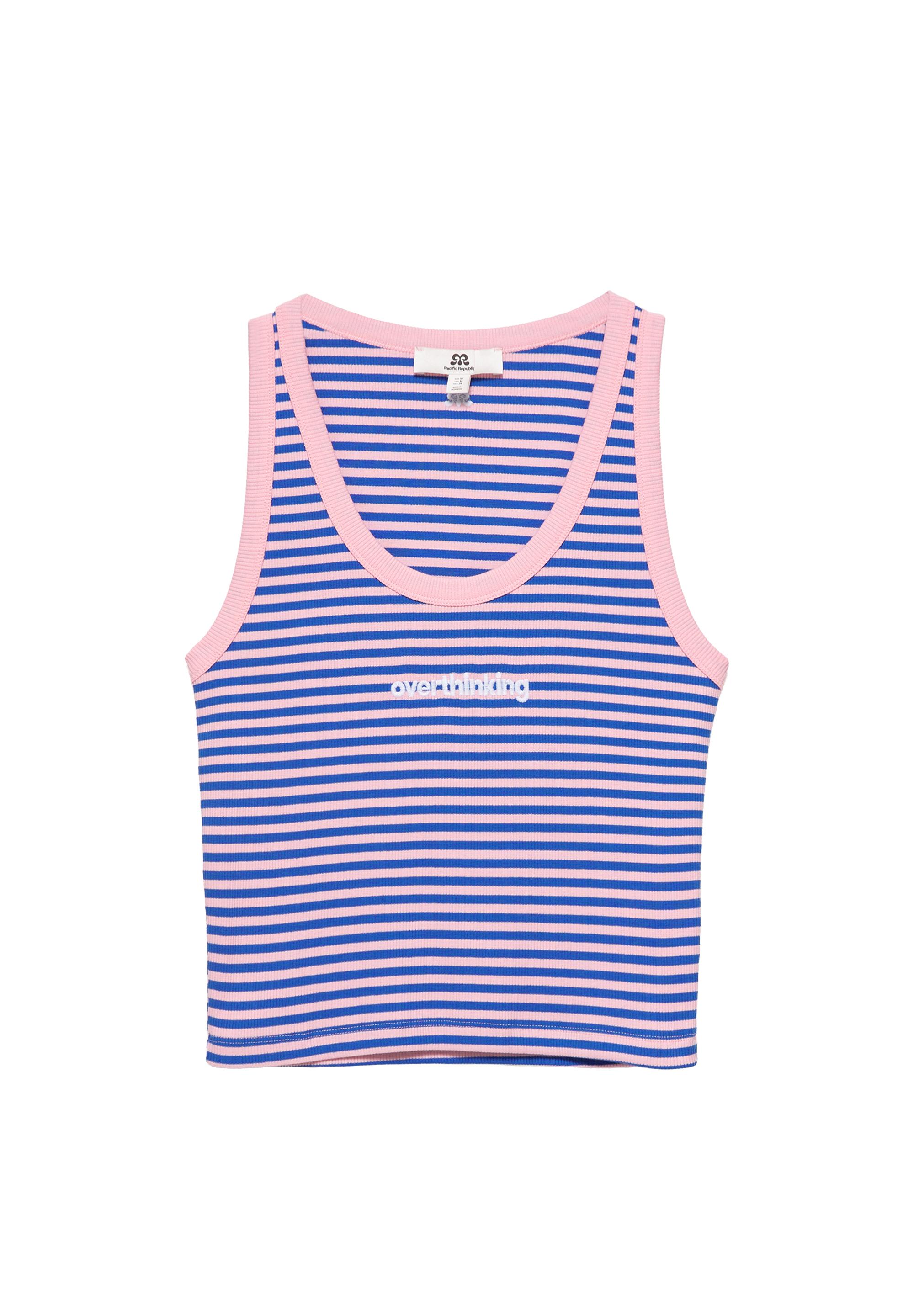 Striped tank top — Deep blue