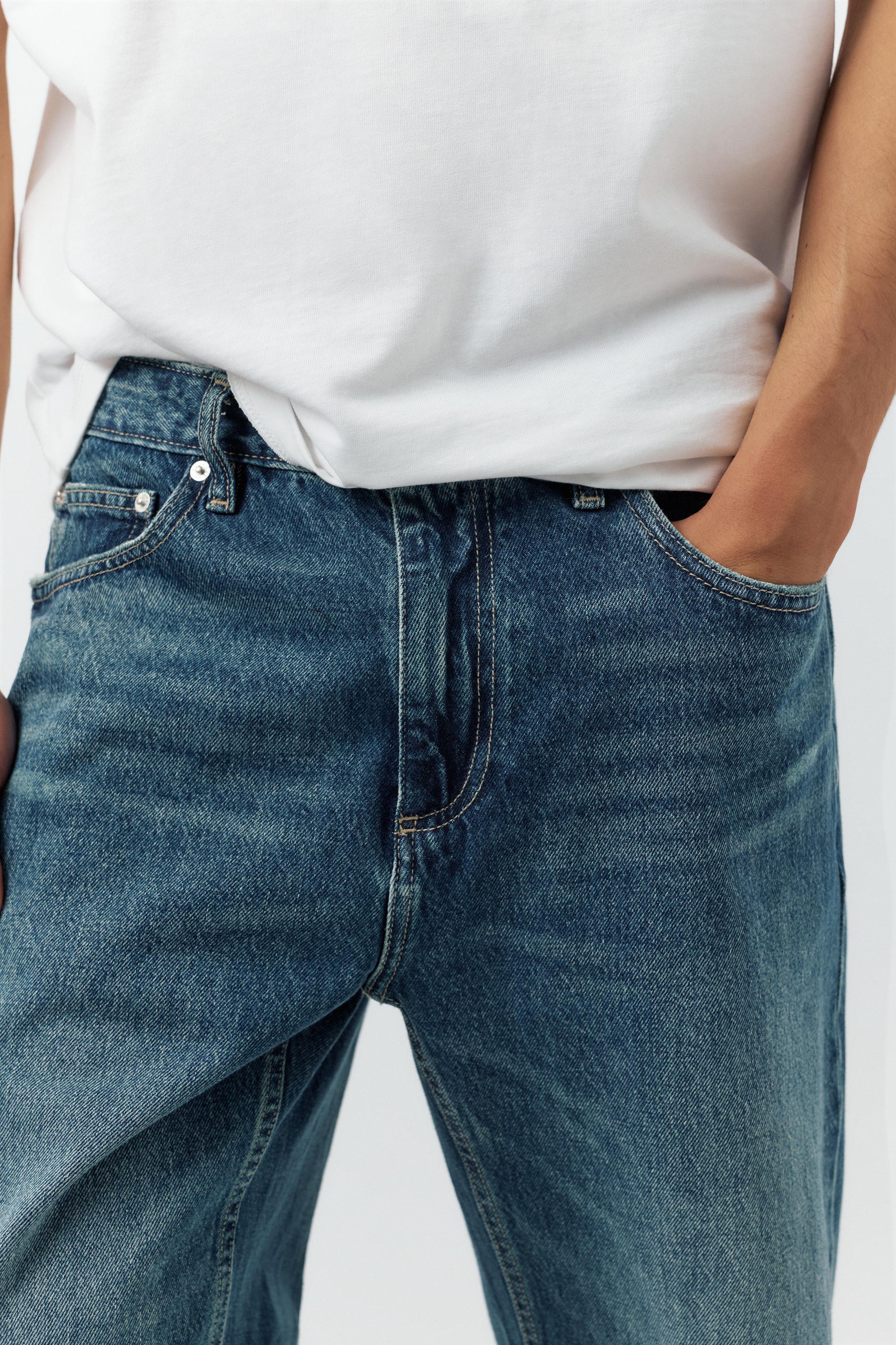 Straight-leg jeans — Dark blue