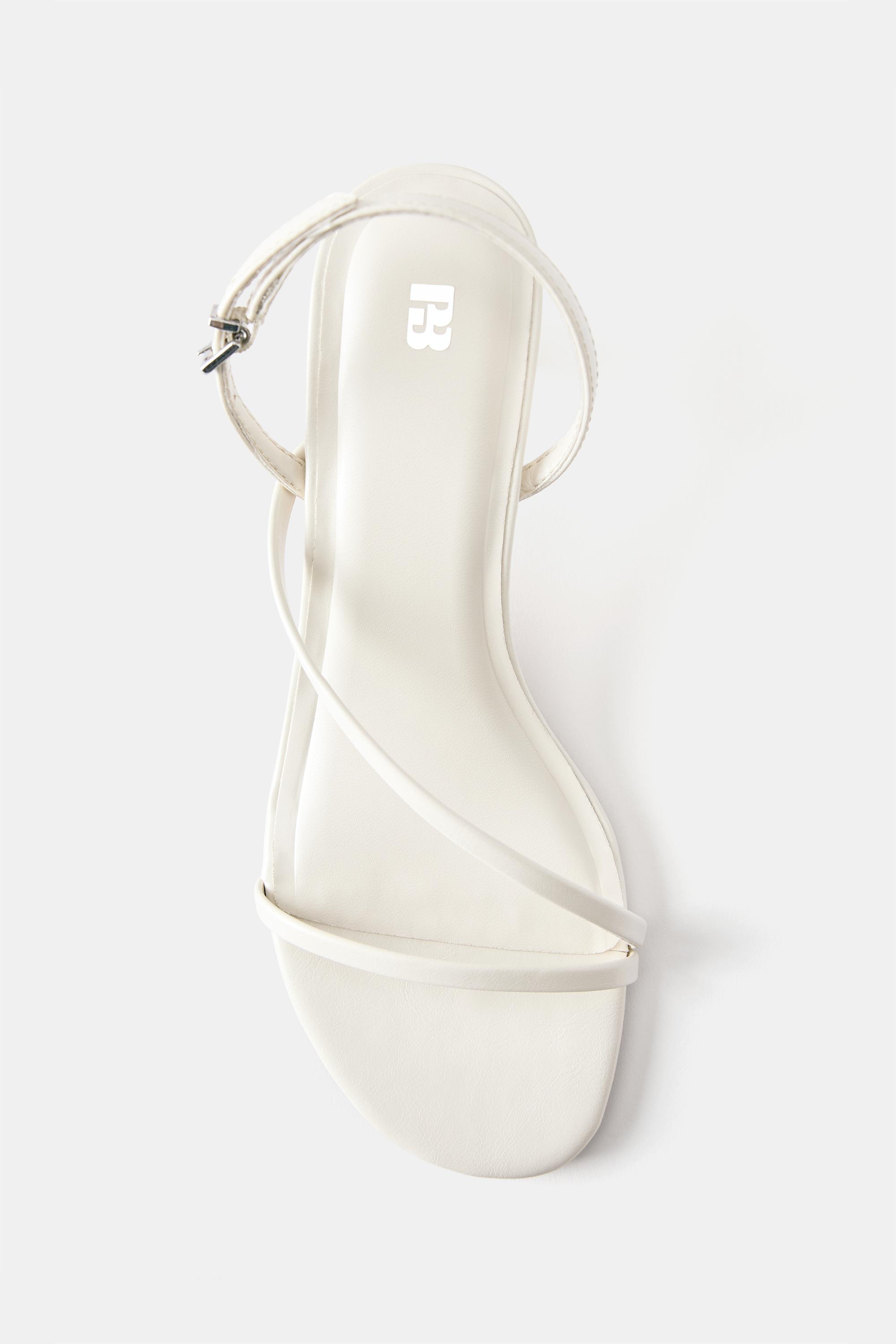 Strappy heeled sandals — White