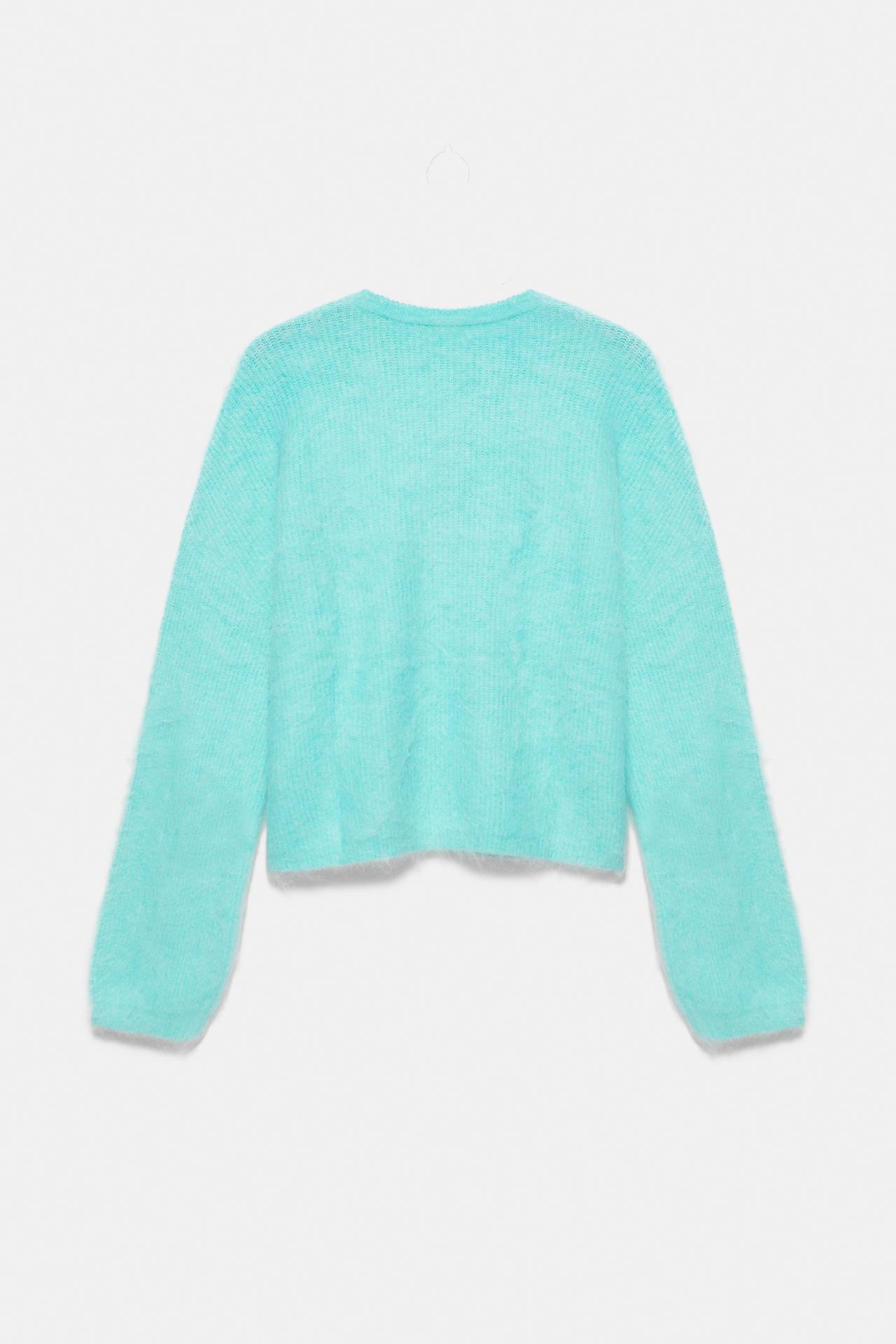 Soft-touch knit jumper — Turquoise