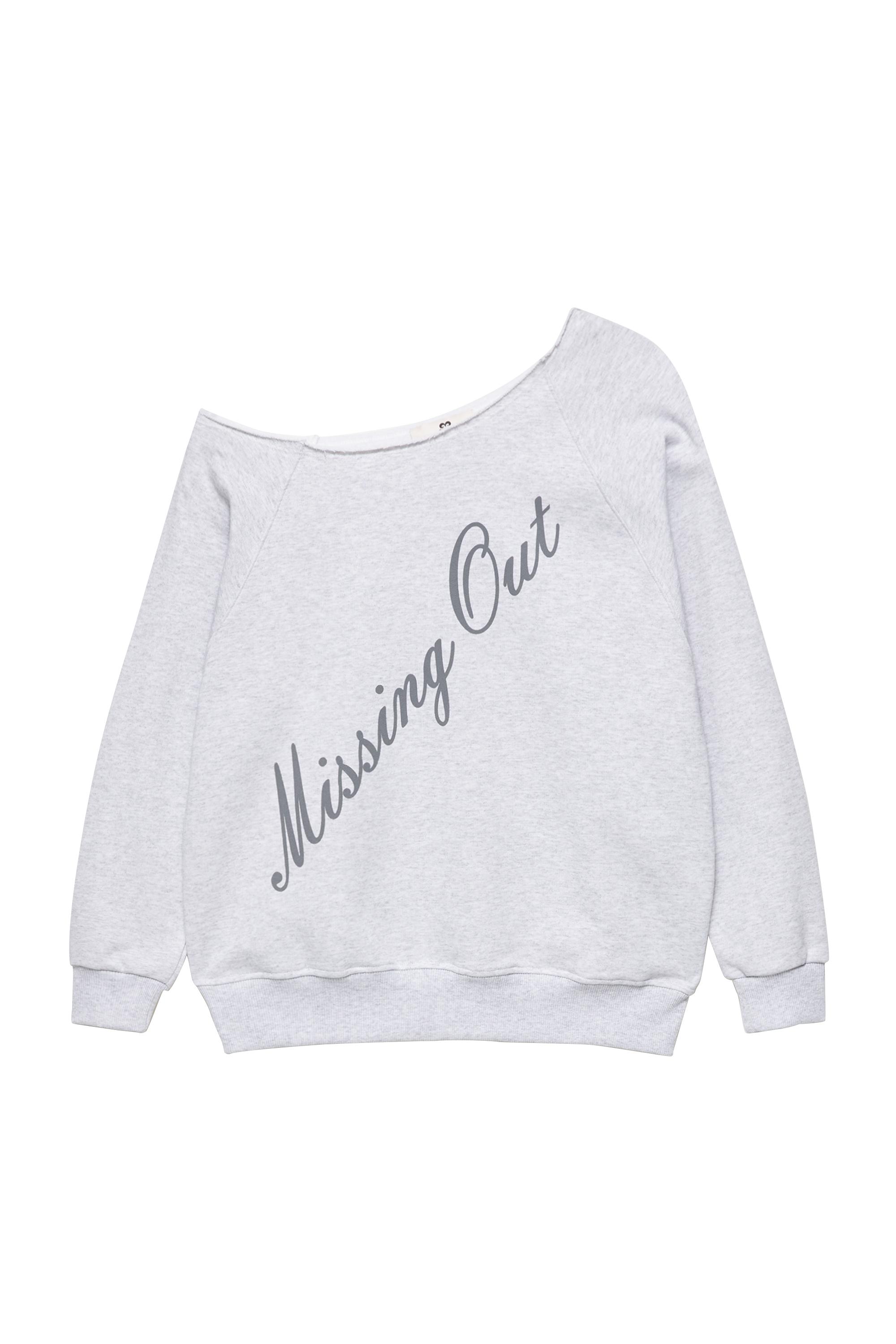 Pull&Bear Asimetrik grafik sweatshirt görsel 5