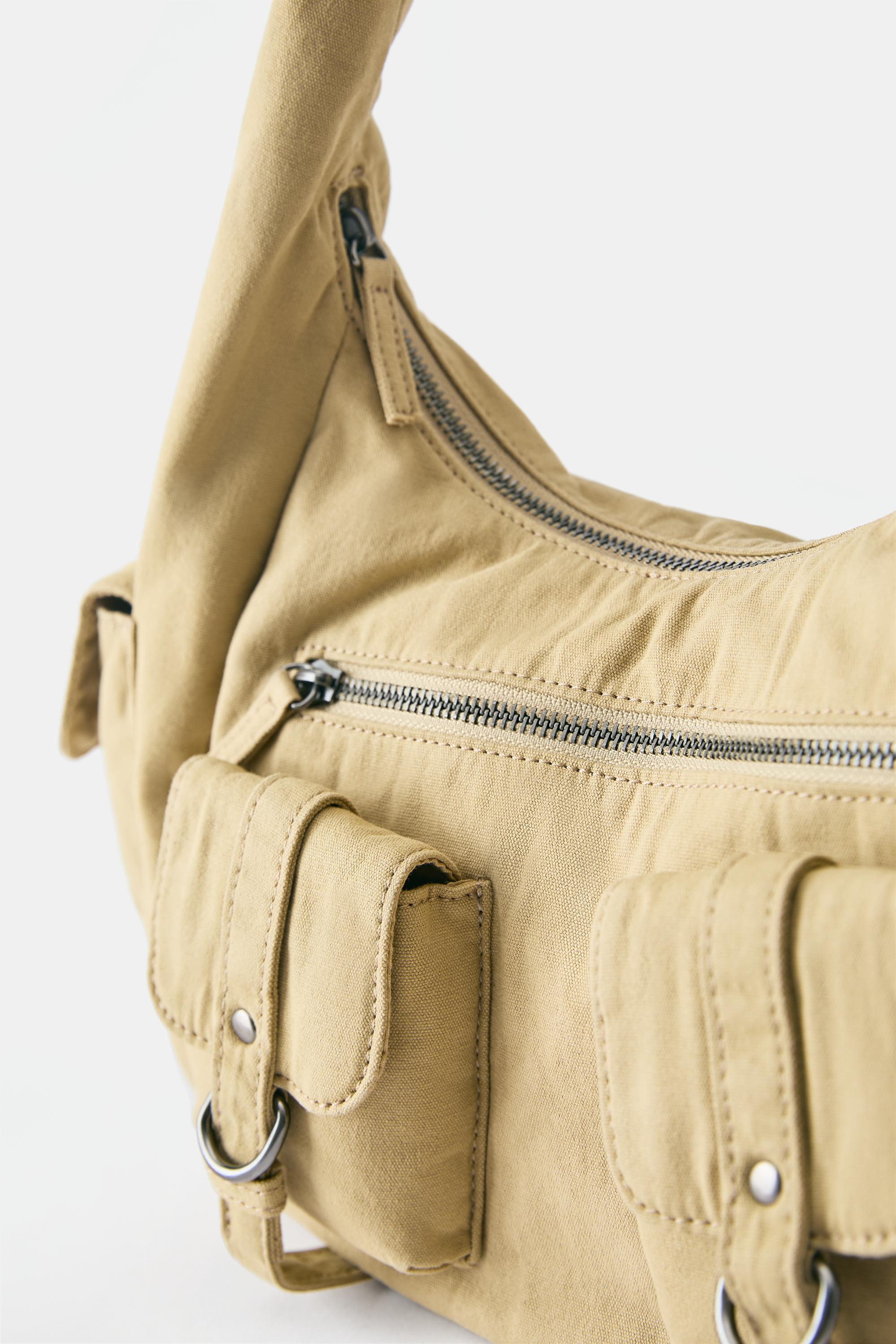 Multi-pocket shoulder bag — Mustard