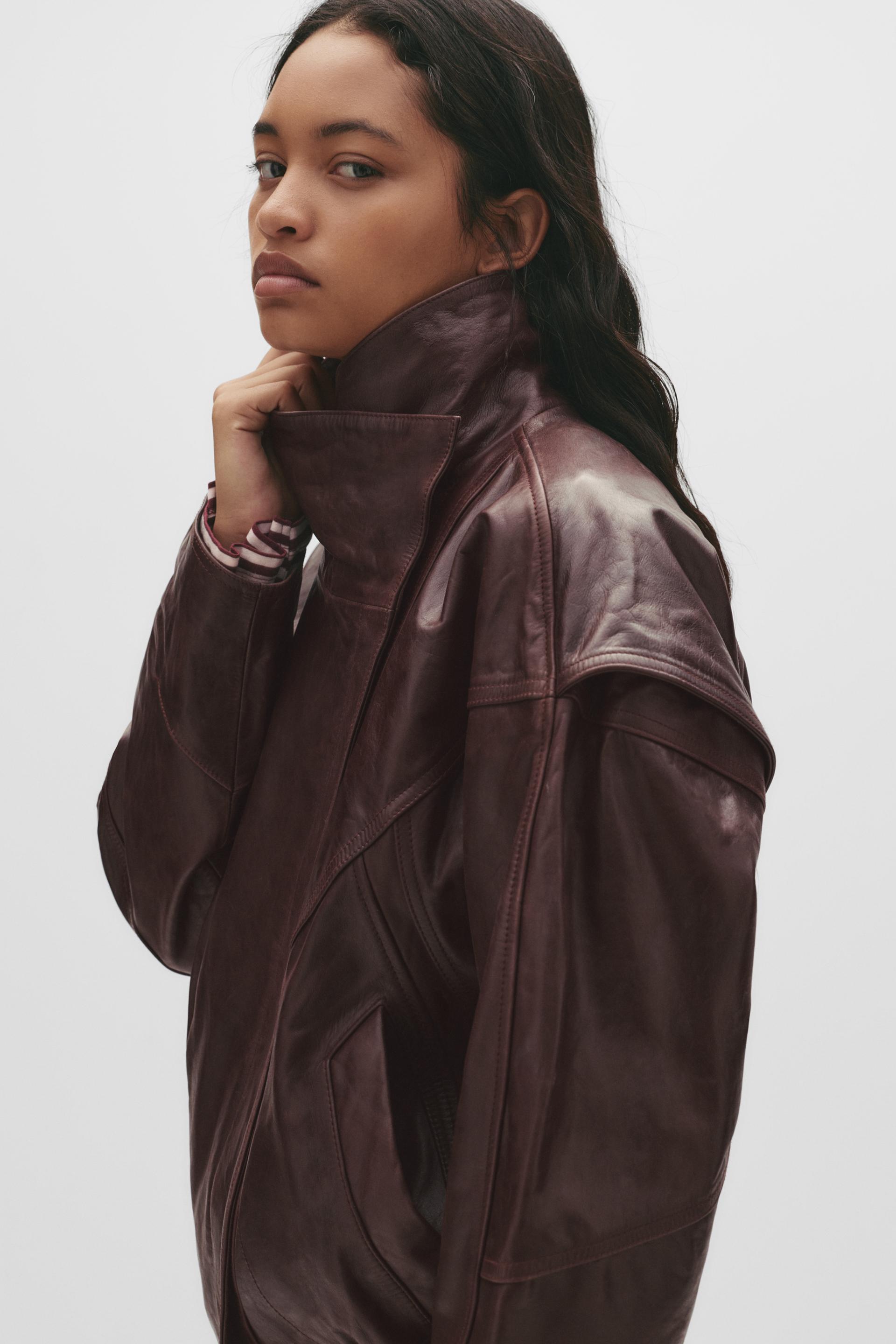 Faux Leather Jacket Veste Cuir Pull And Bear Homme Bomber Jacket