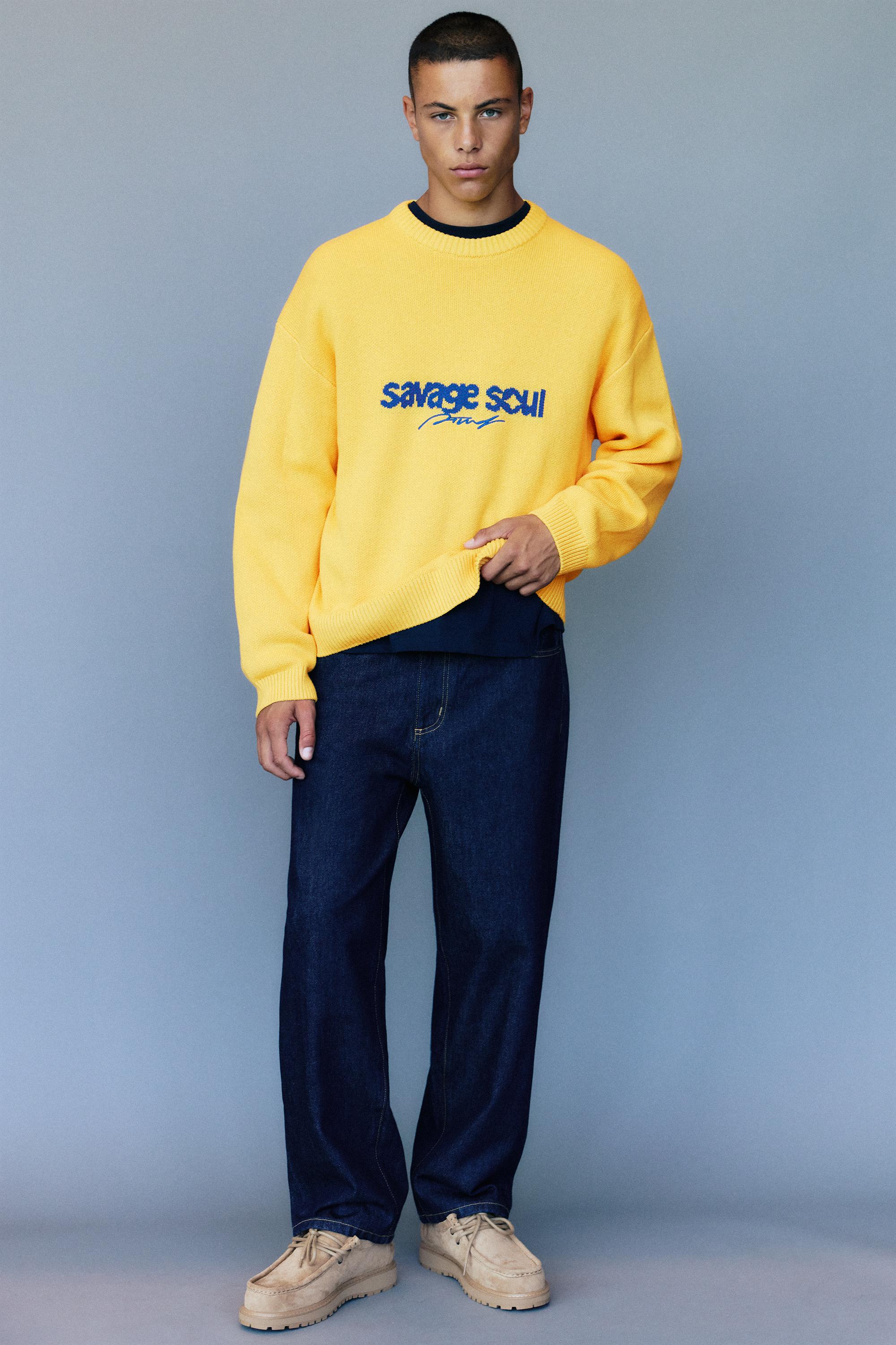 STWD graphic jumper — Yellow