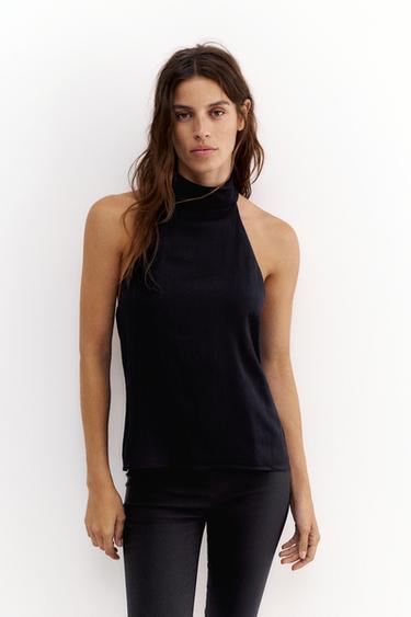 Flowing halter top — Black 2