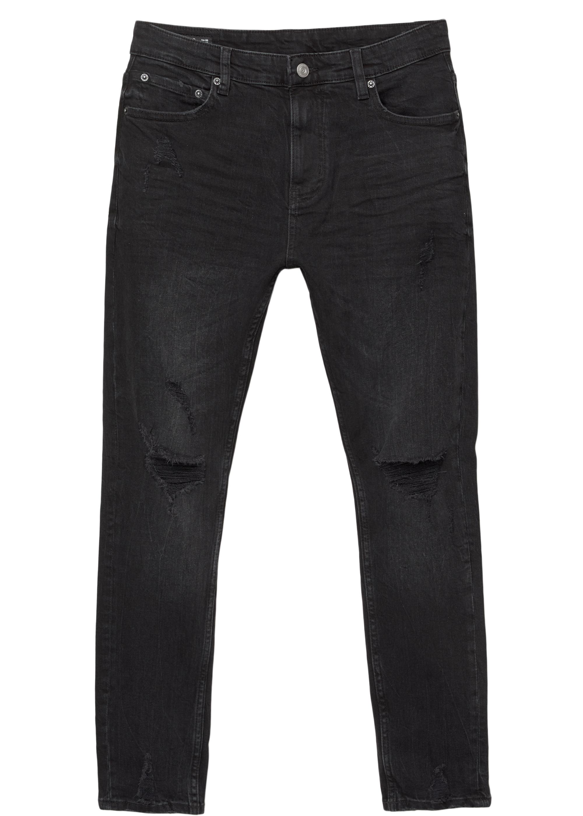 Ripped skinny jeans — Faded black
