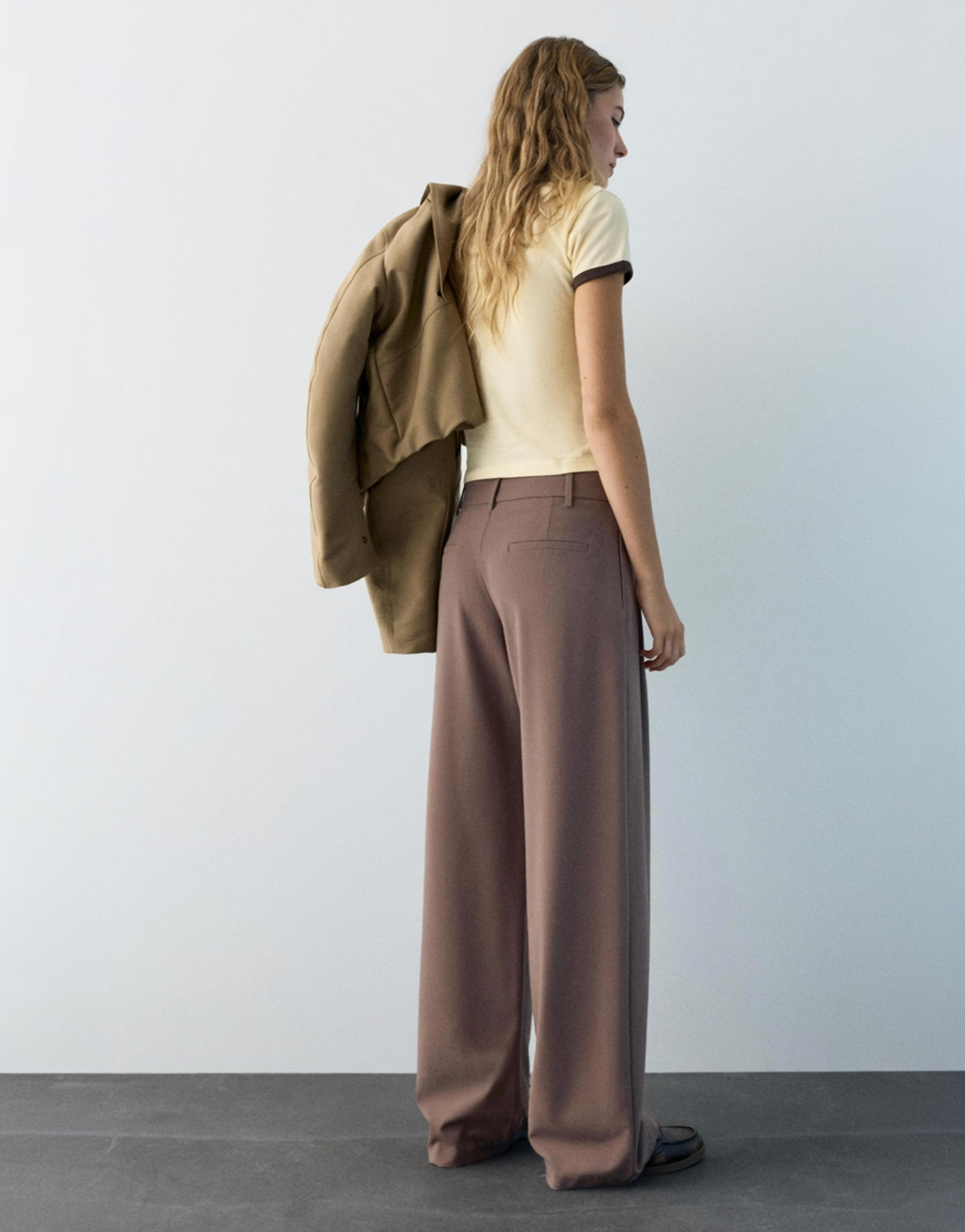 Darted smart trousers — Brown