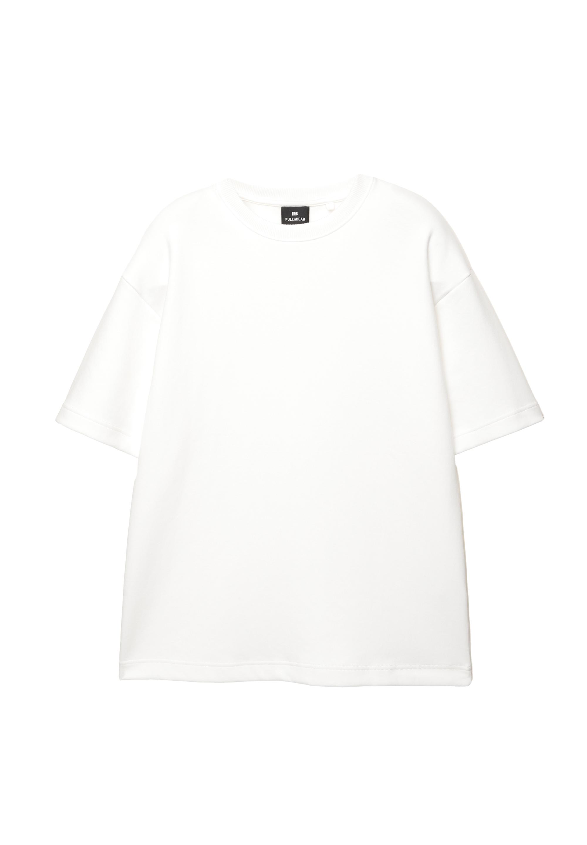 Basic short sleeve sweatshirt — Off white