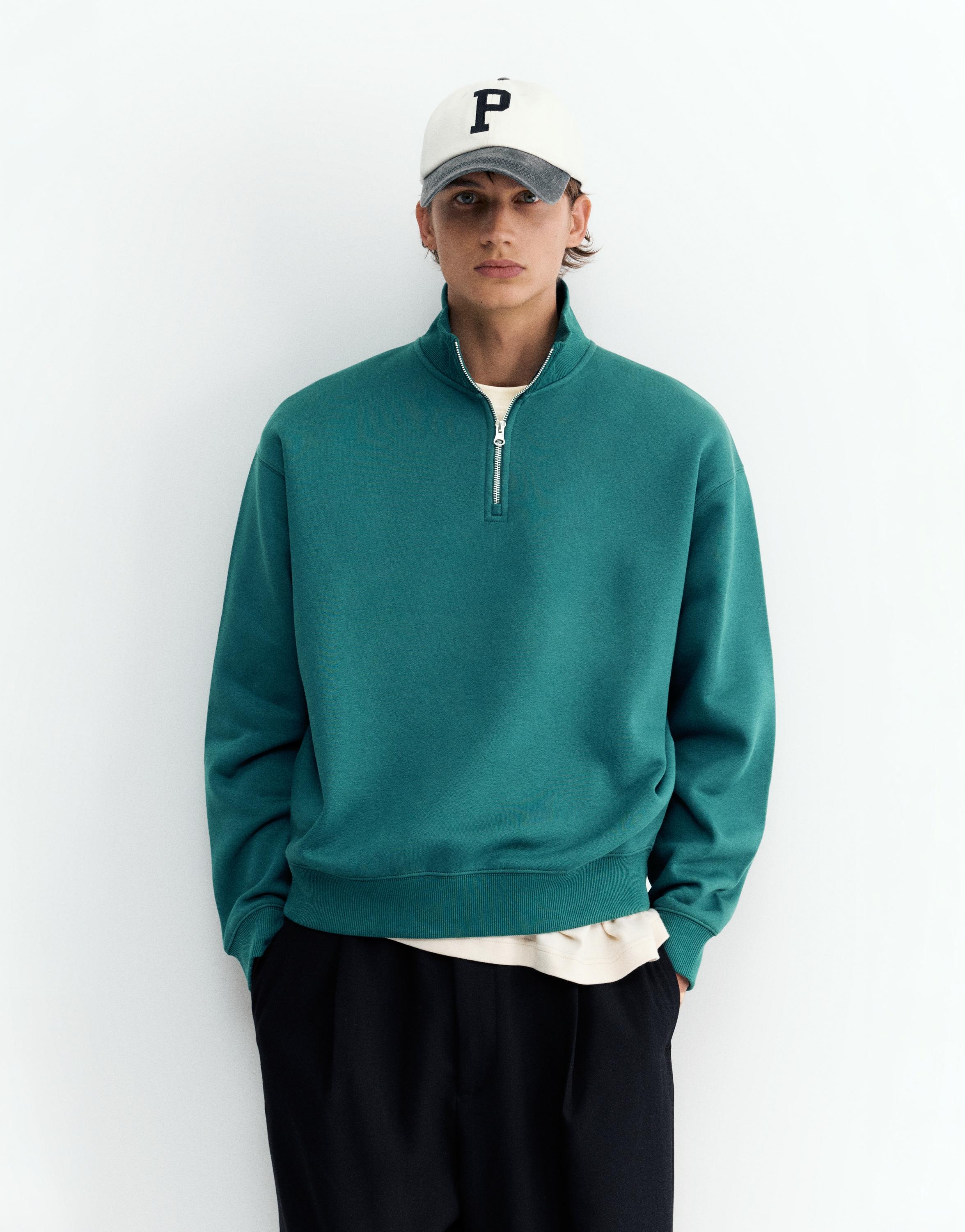 Quarter-zip sweatshirt — Bottle