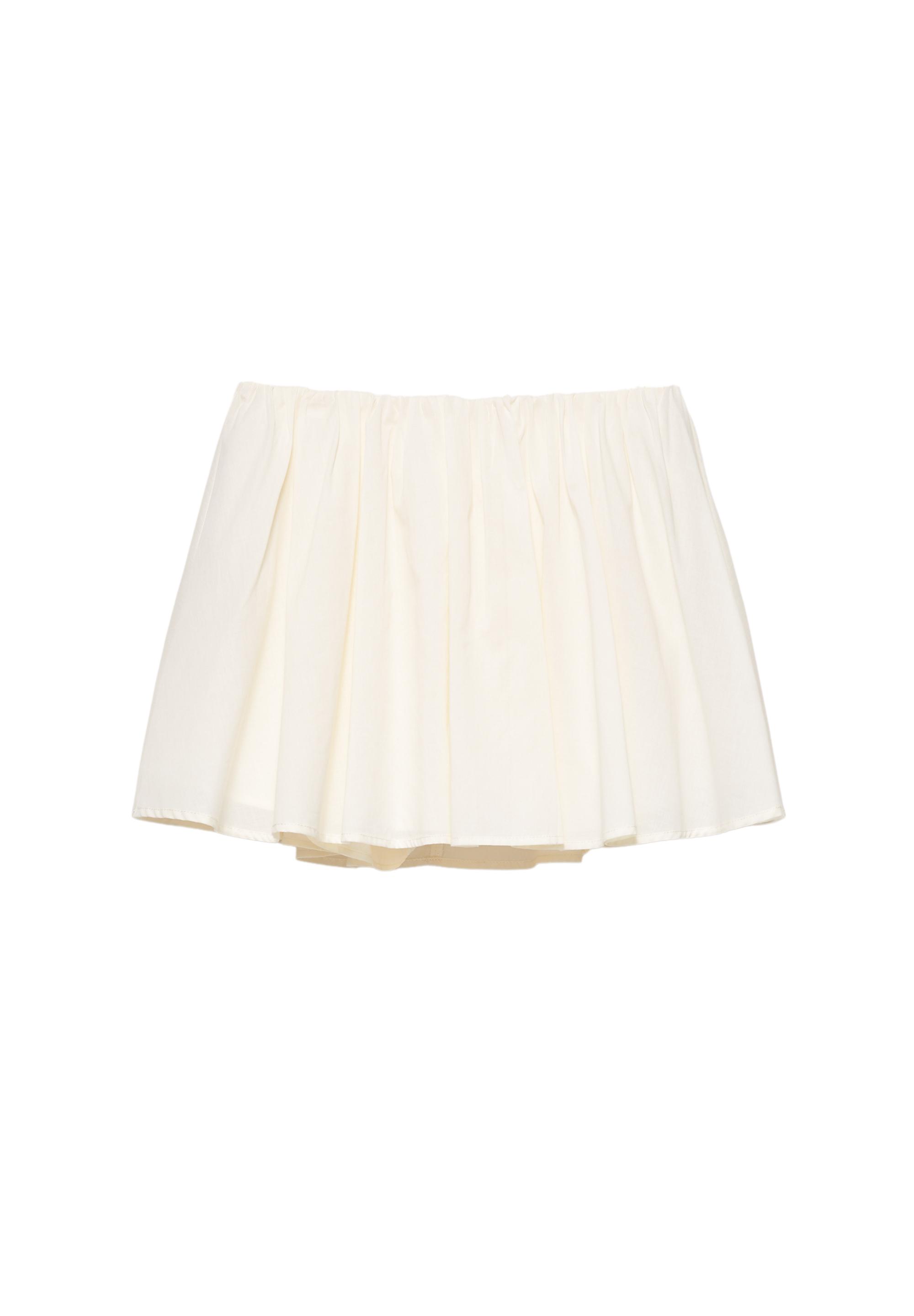 Mini flared skort — Off white