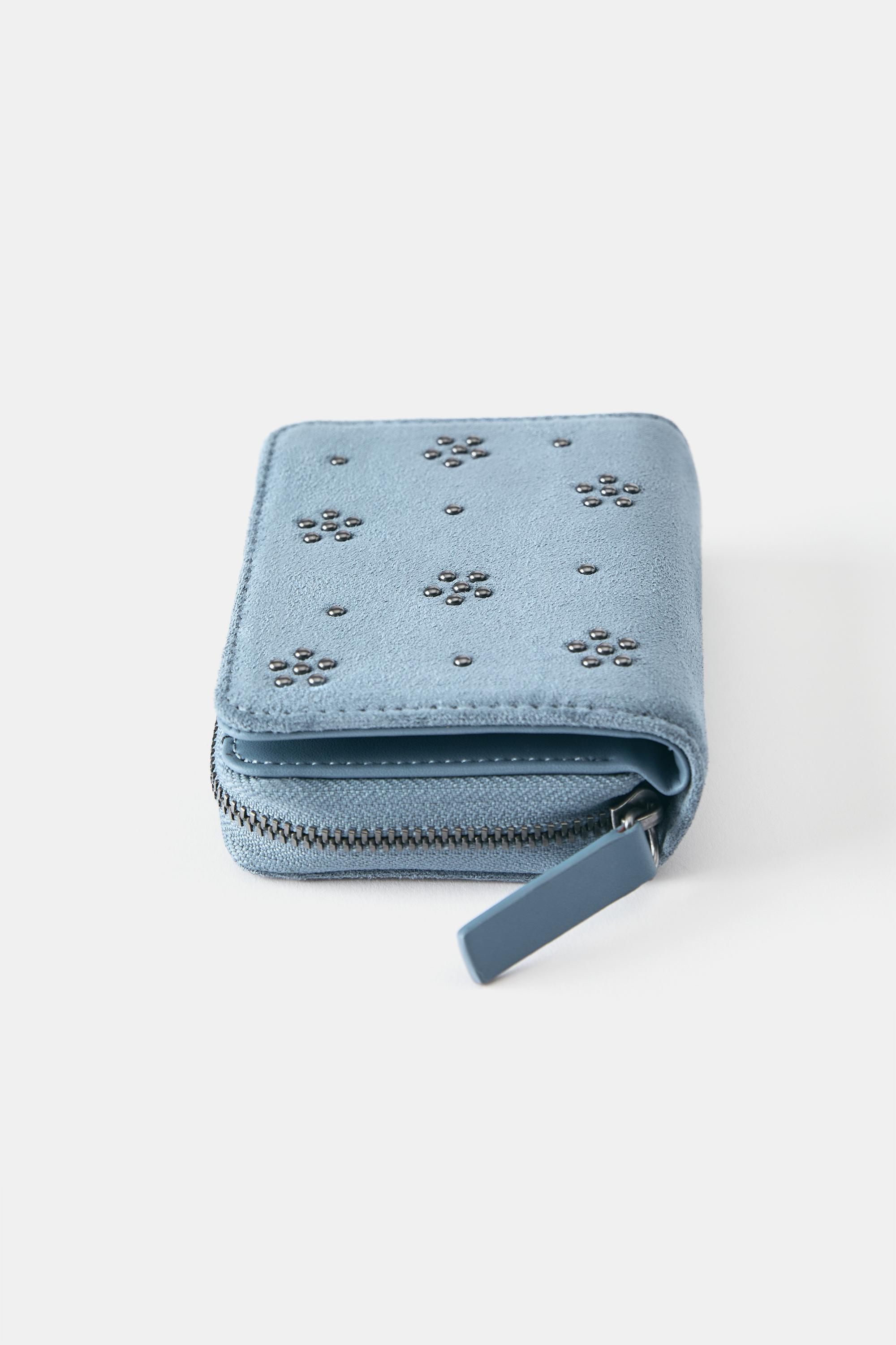 Studded wallet — Blue