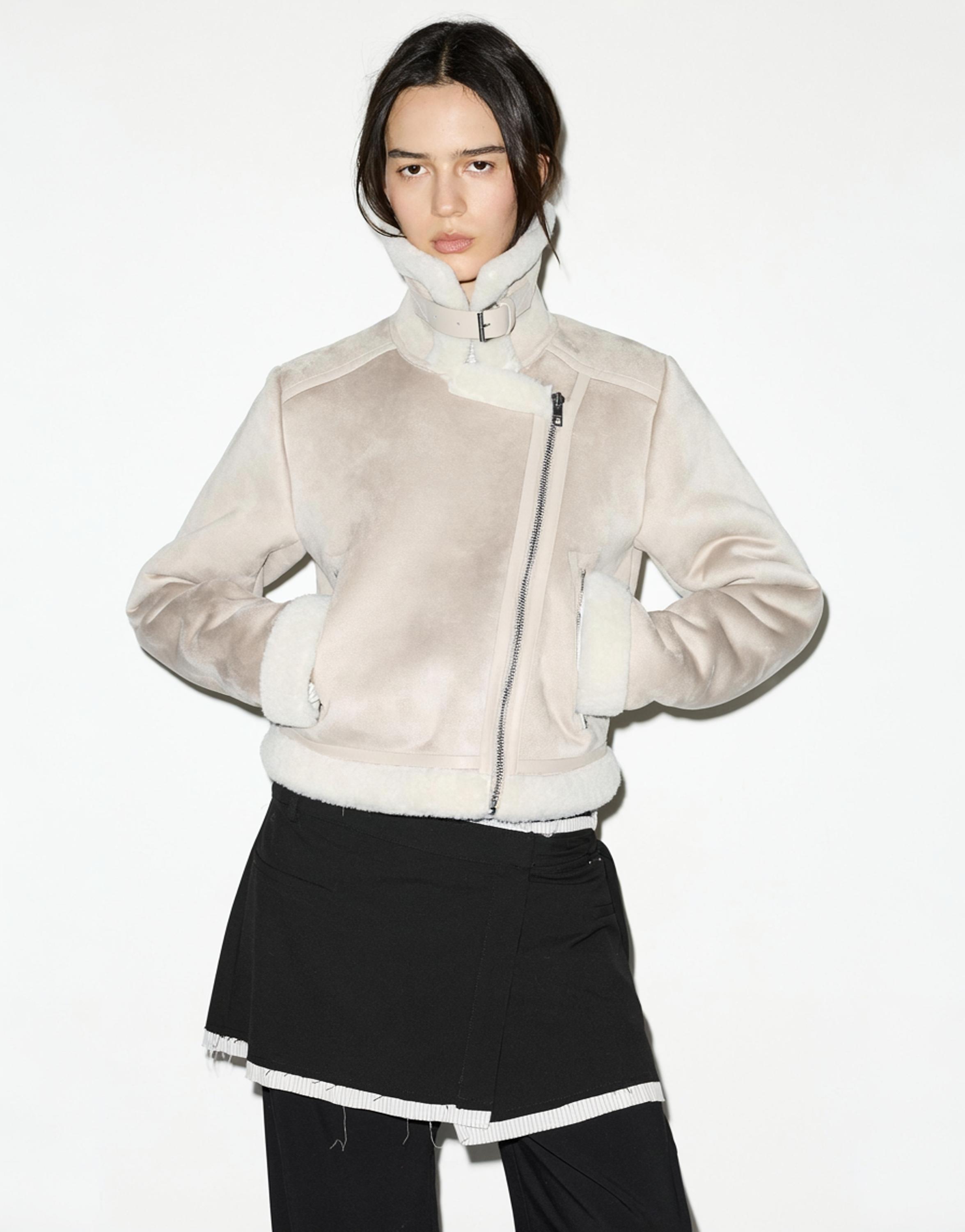 Short Reversible Jacket — Ecru