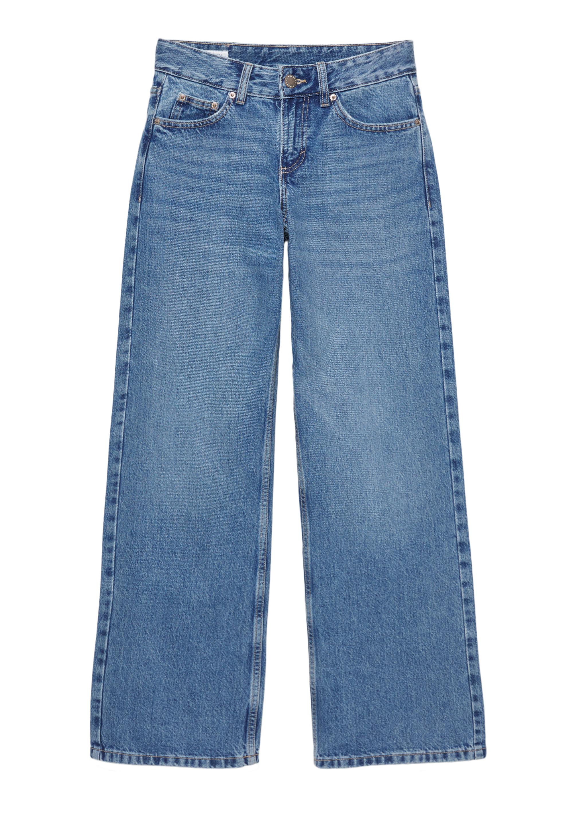 Low-rise straight-leg jeans — Medium blue
